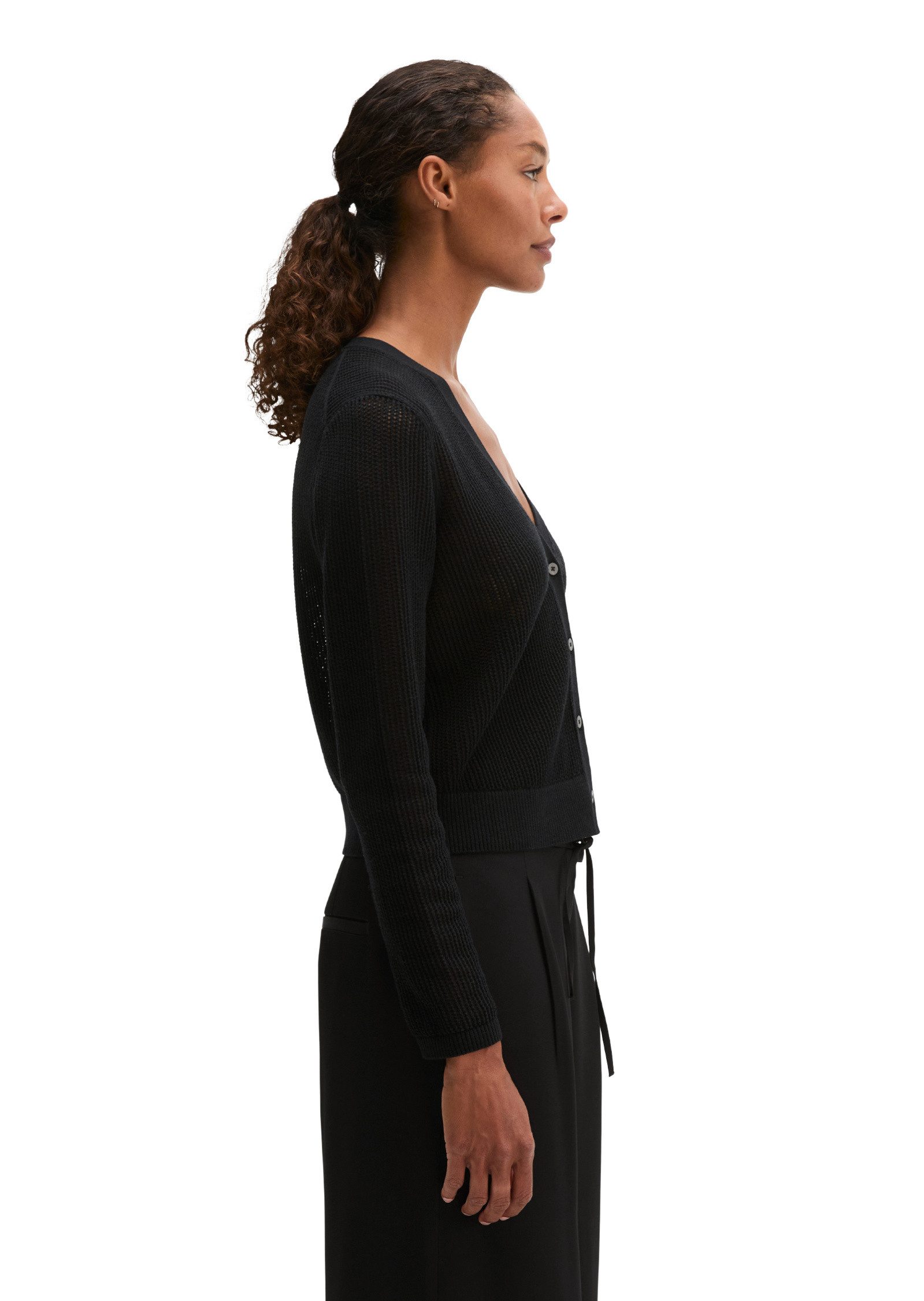 Marc O'Polo Cardigan aus Baumwolle-Leinen-Slub-Garn