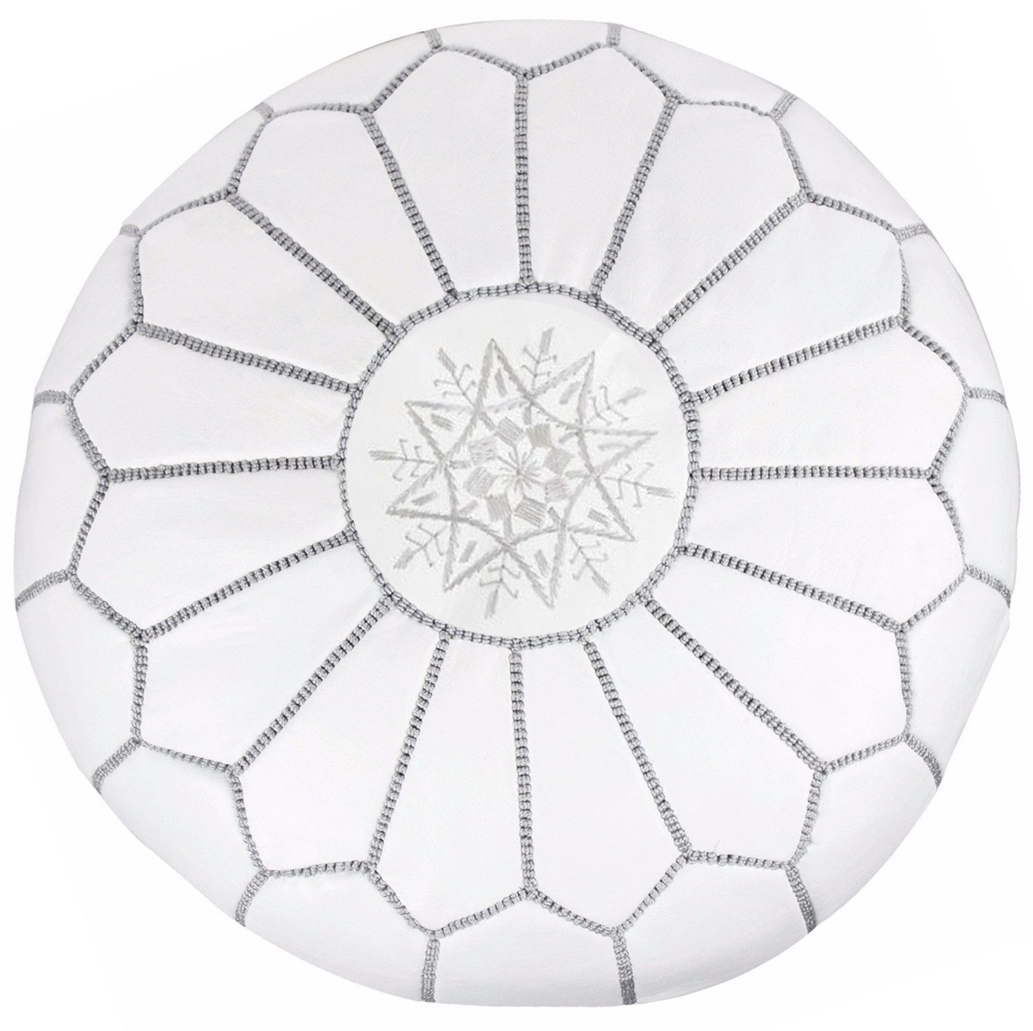 ALMADIH Pouf Leder Pouf Marokkanischer Echtleder Handarbeit Sitzsack