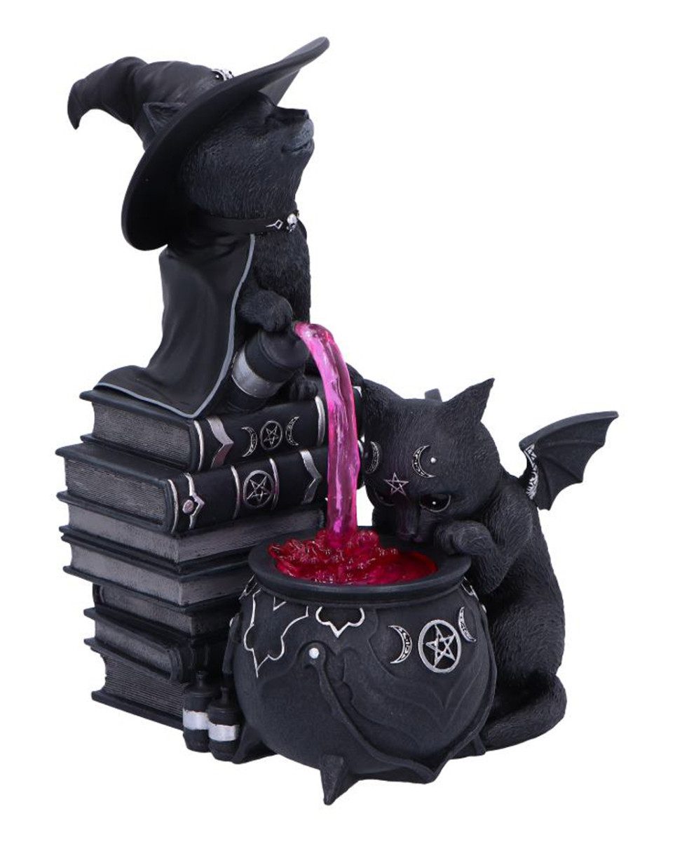 Horror-Shop Dekofigur Malpuss & Purrah mit Hexenkessel Cult Cuties Figur
