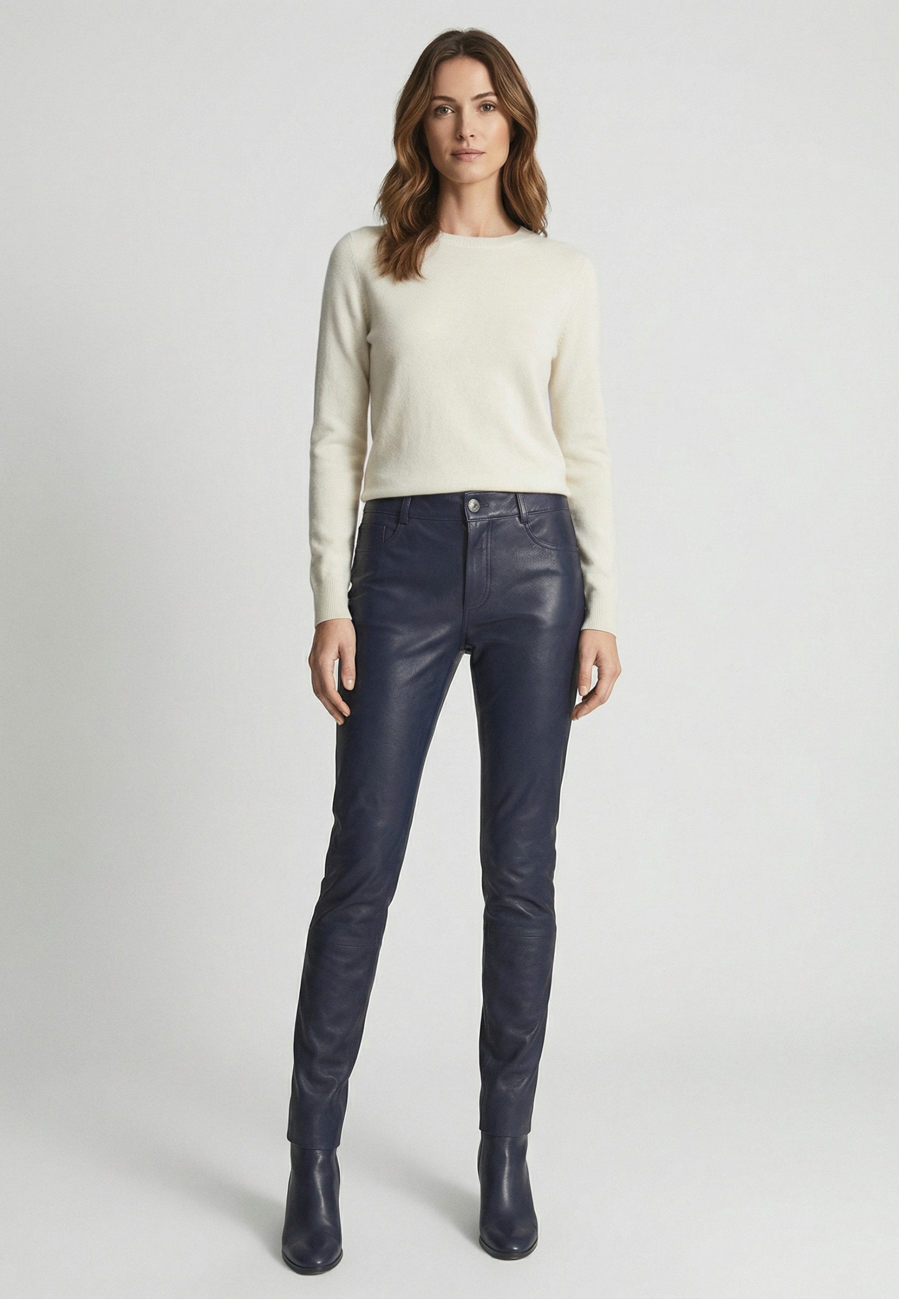 RICANO Lederhose PND Stretch Lederhose aus Stretch-Lamm-Leder in 5-Pocket-O günstig online kaufen