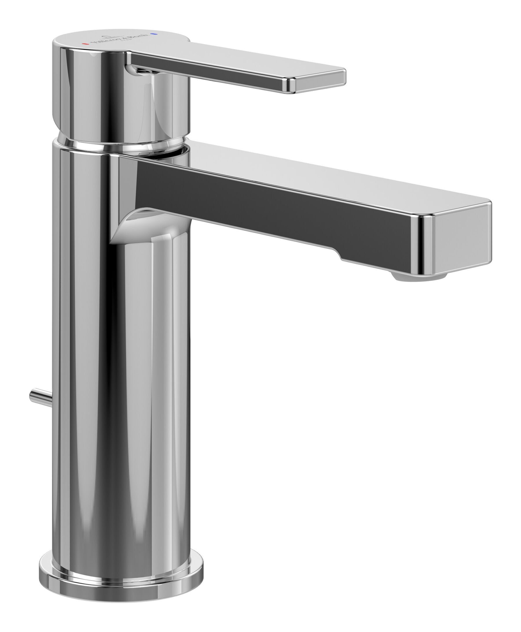 Villeroy & Boch Waschtischarmatur Architectura Einhebel, mit Zugstangen-Ablaufgarnitur, Standmontage - Chrom