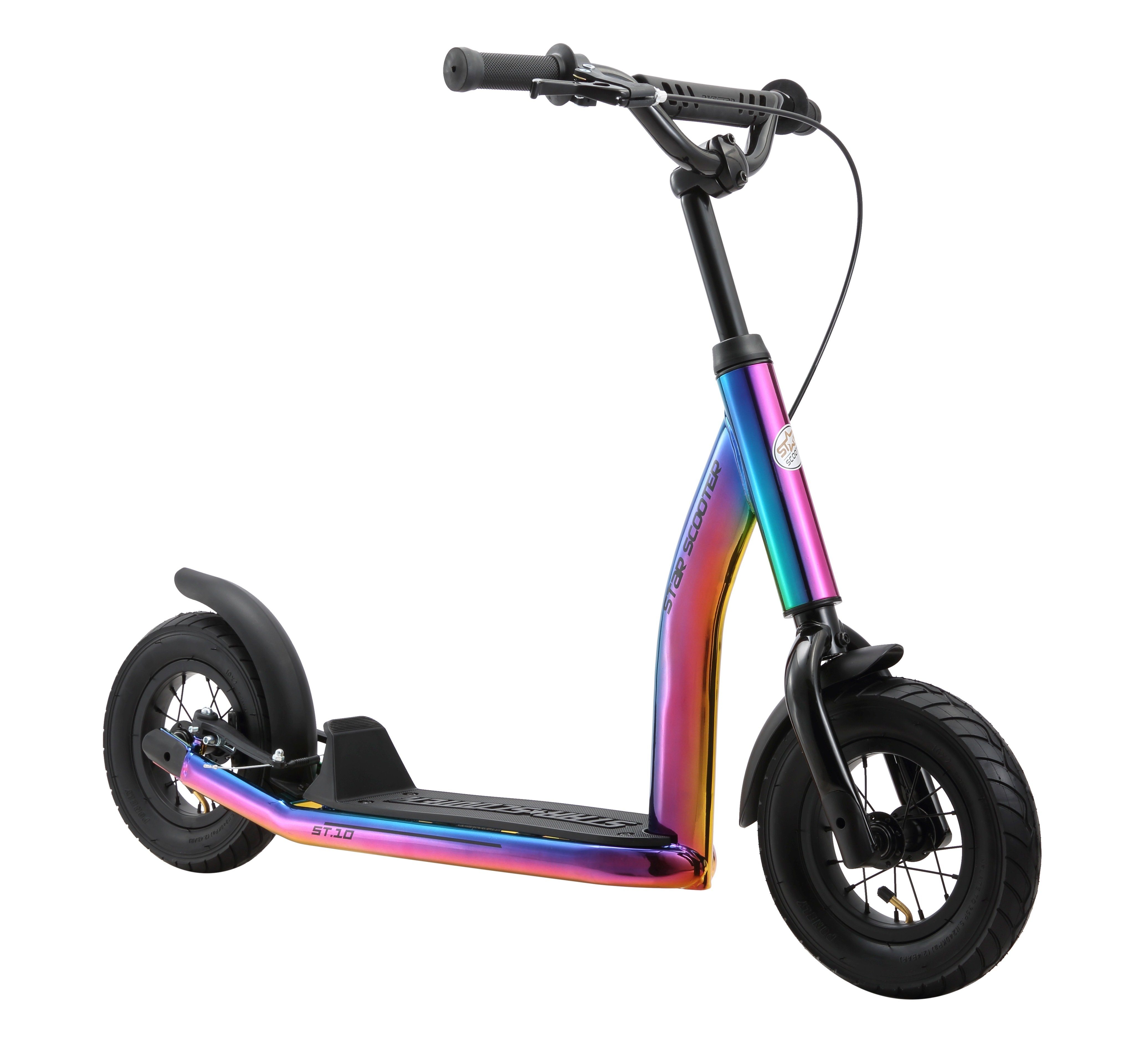 Star-Scooter Cityroller 10 Zoll, ab 5 Jahre, Kinder City Roller ab 96 cm, Jungen, Mädchen, Höhenverstellbar, Seitenständer