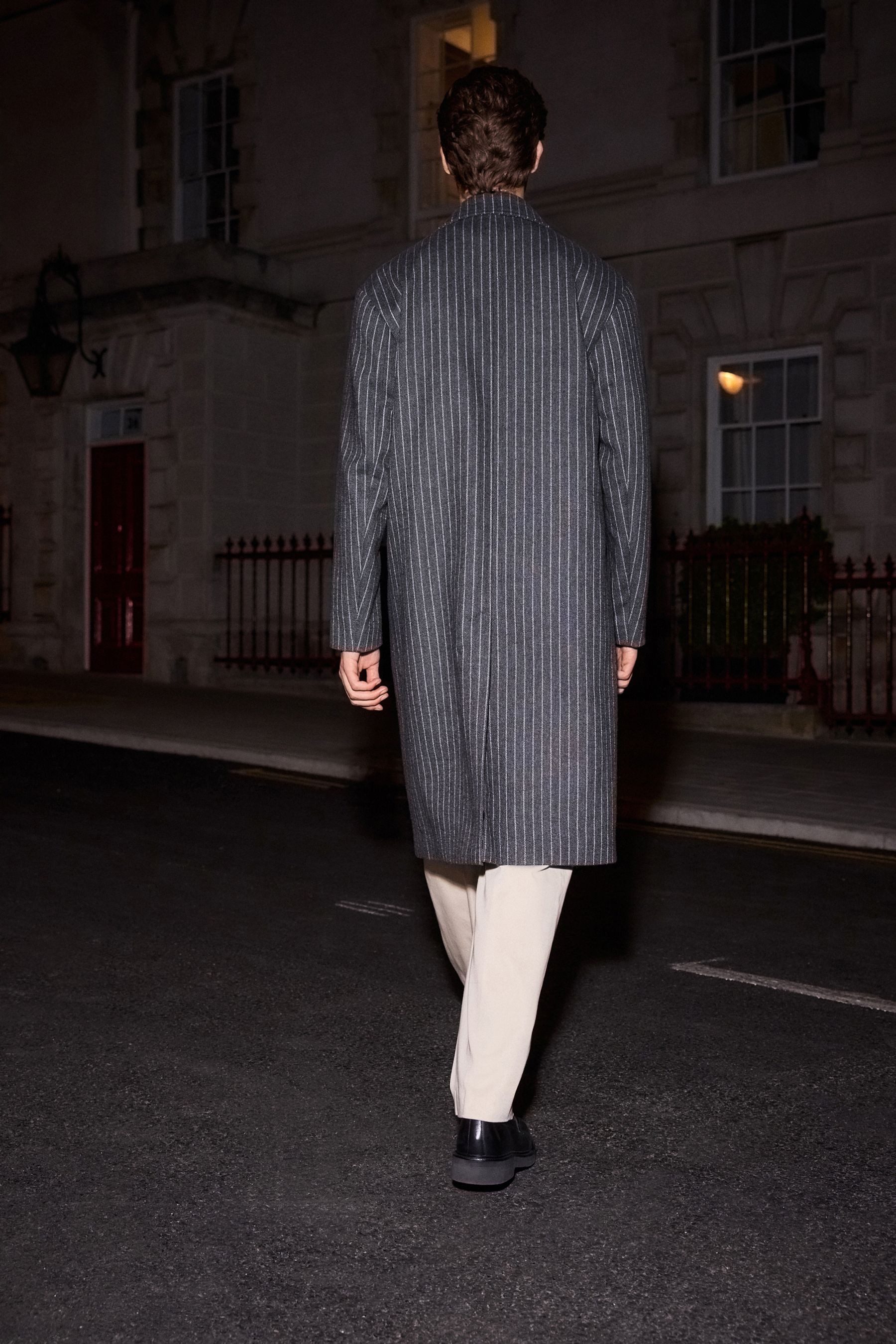 Next Caban Edit Epsom-Mantel mit Wolle mit Fischgrätstreifen (1-tlg) günstig online kaufen