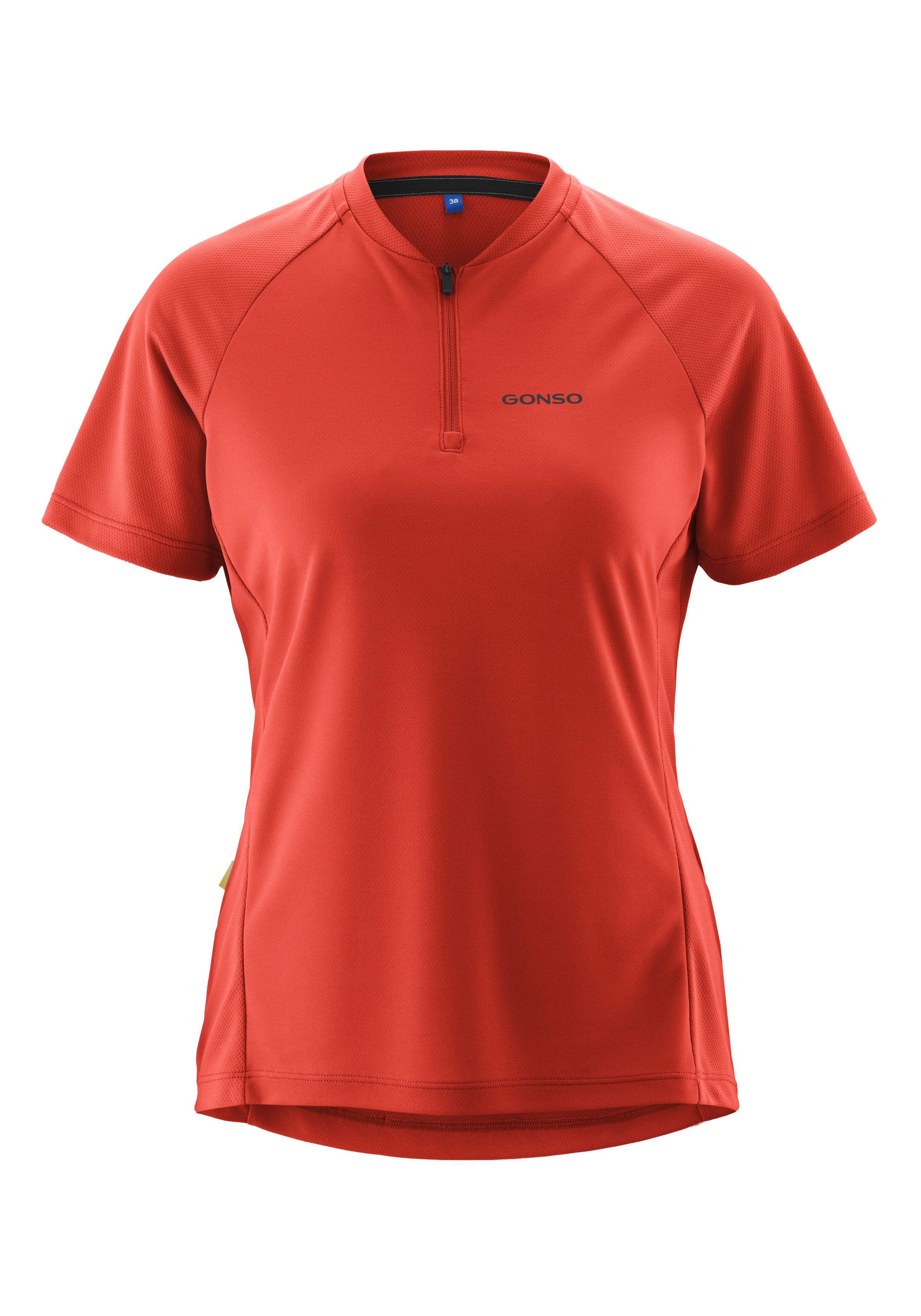 Gonso Radtrikot SITIVO Jersey Blue W Damen Fahrradtrikot mit Rückentasche, Half-Zip Trikot, Loose Fit