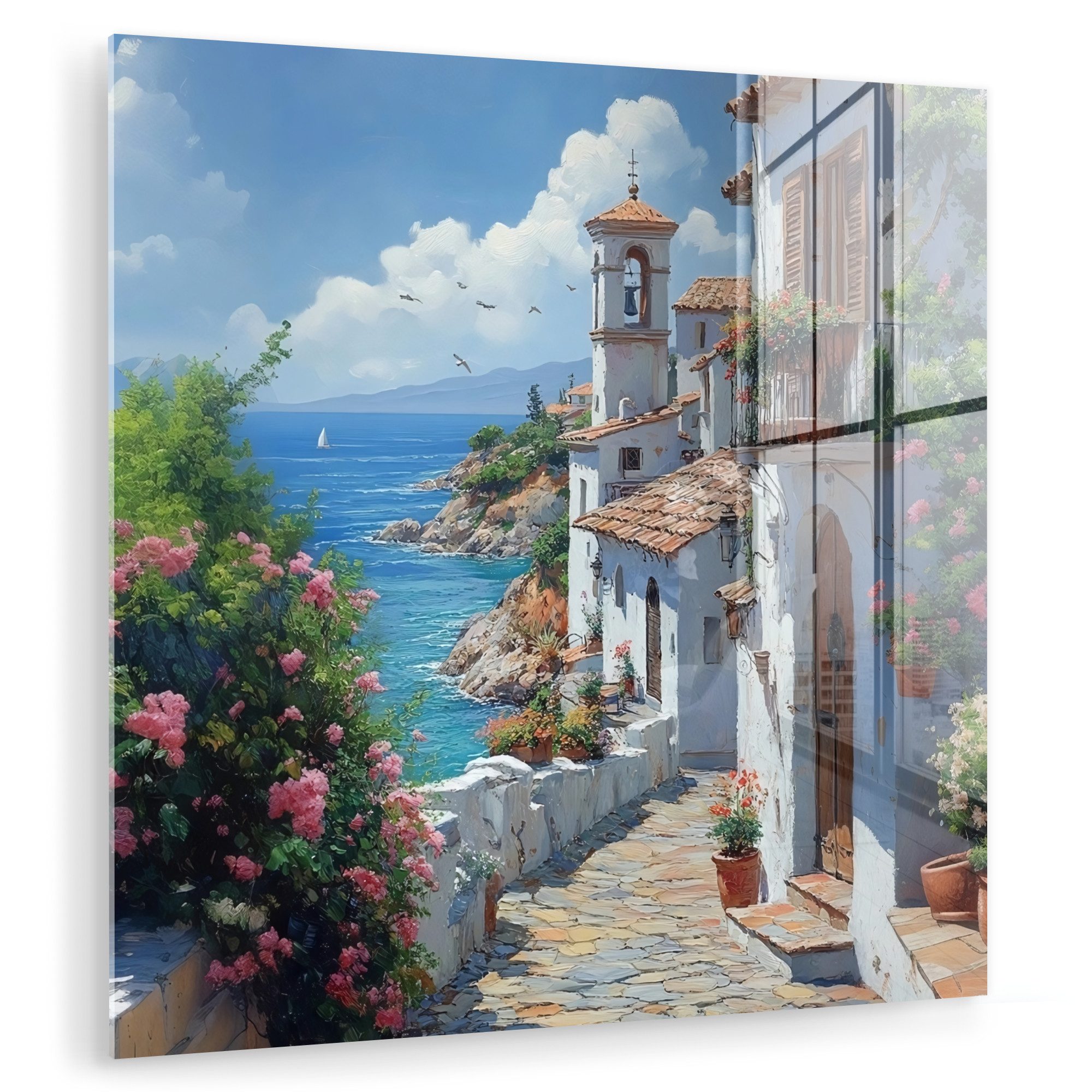 MuchoWow Acrylglasbild Häuser - Meer - günstig online kaufen