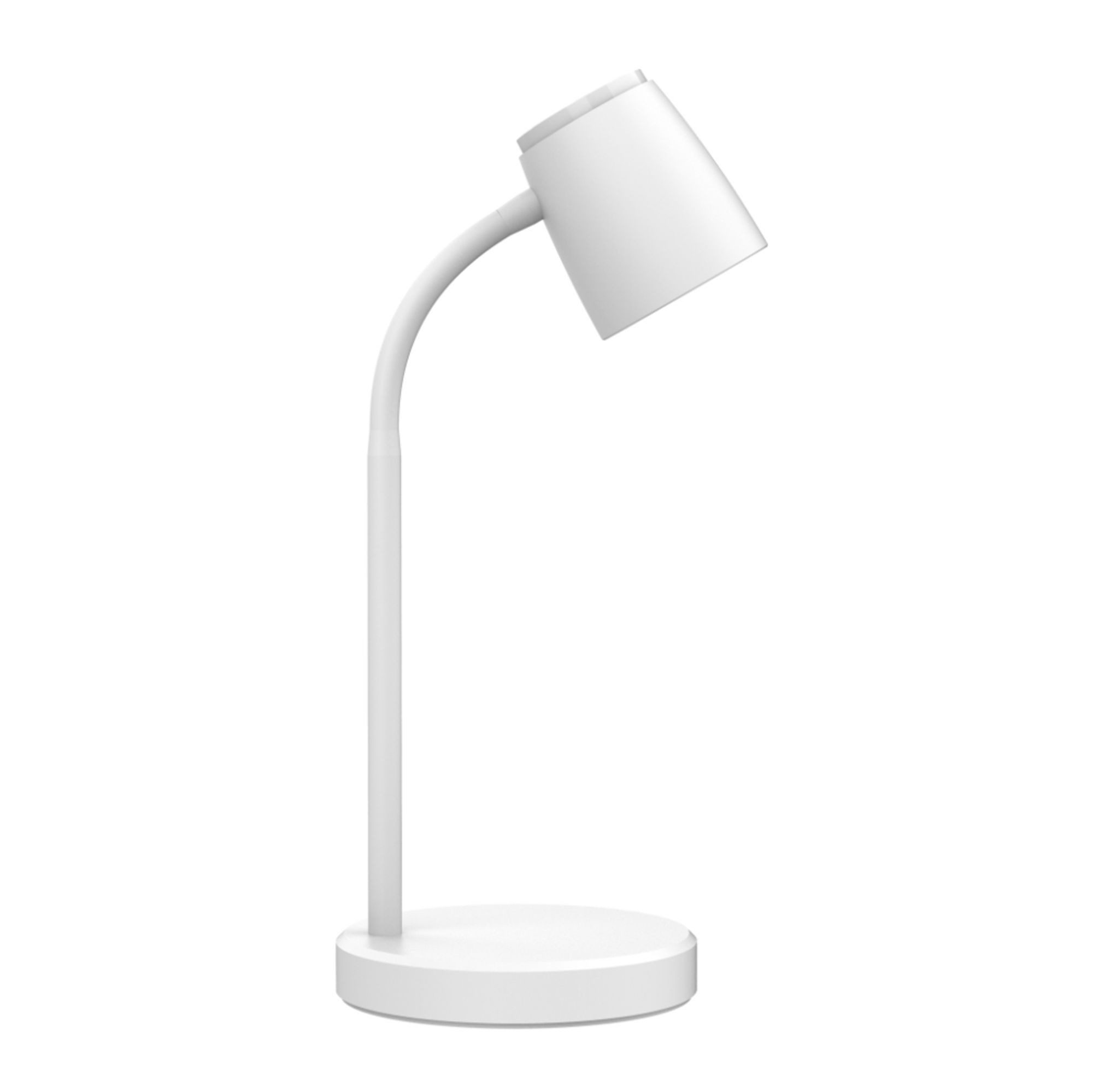 kalb LED Tischleuchte LED Tischleuchte 5W weiß Leuchtmittel austauschbar GU10 warmweiß 230V, Schalter im Anschlusskabel, warmweiß
