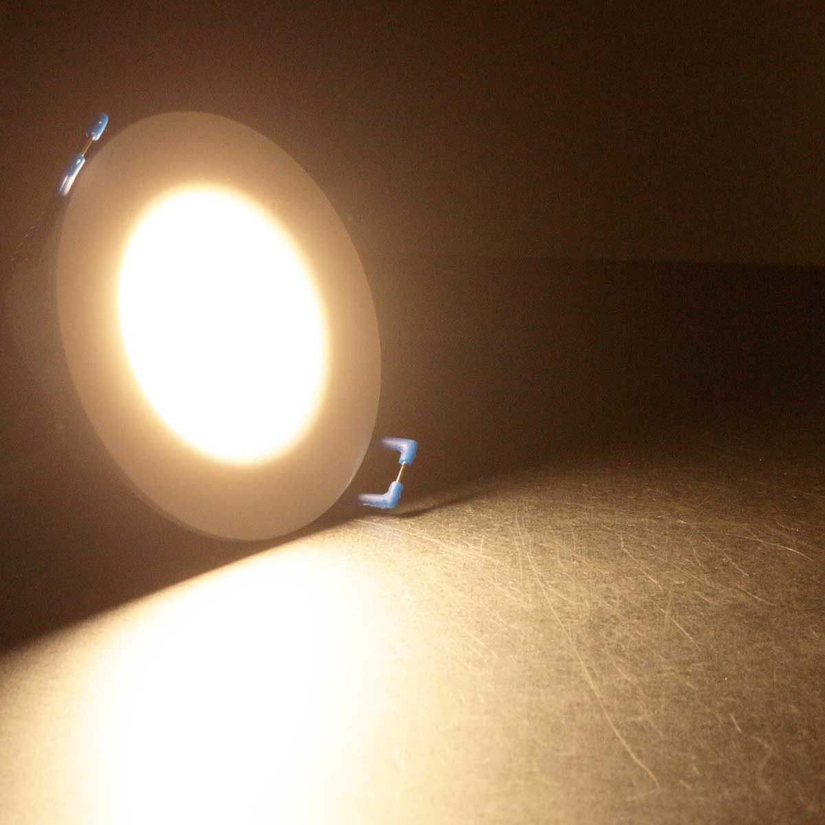 ChiliTec LED Deckenspot LED-Einbauleuchte "Flat-30 FR-R", warmweiß, IP44, warmweiß