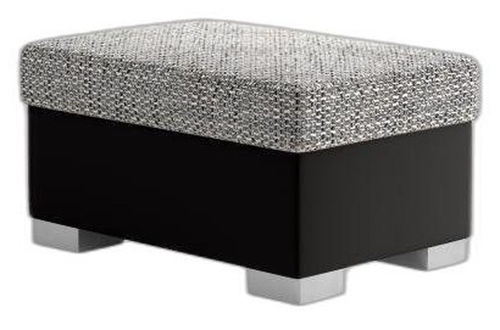 Xlmoebel Polsterhocker Beistellhocker aus Stoff in Grau mit eleganter Polsterung (1 St., Hocker), Hergestellt in Europa