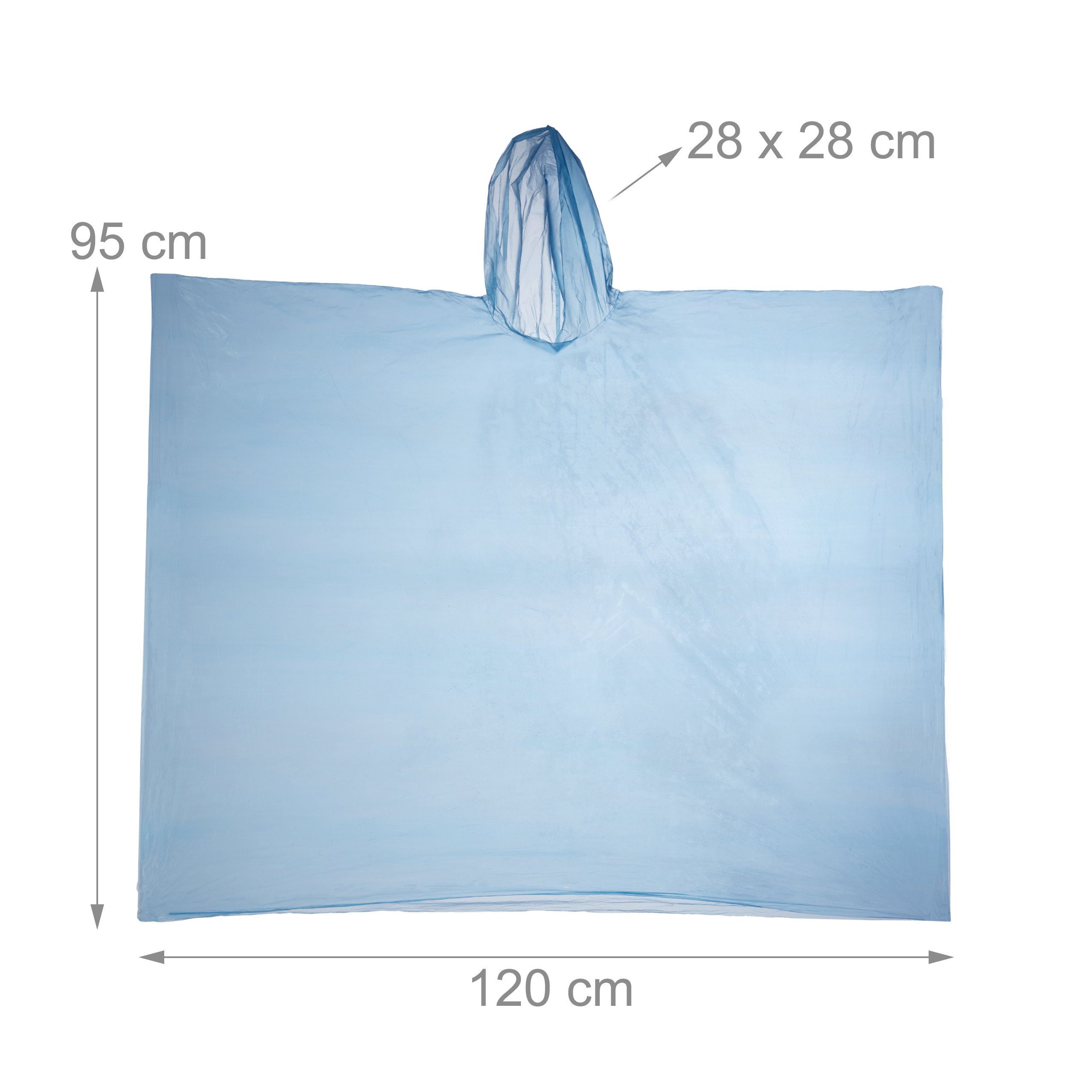 relaxdays Regenponcho 30x Einweg Regenponcho bunt