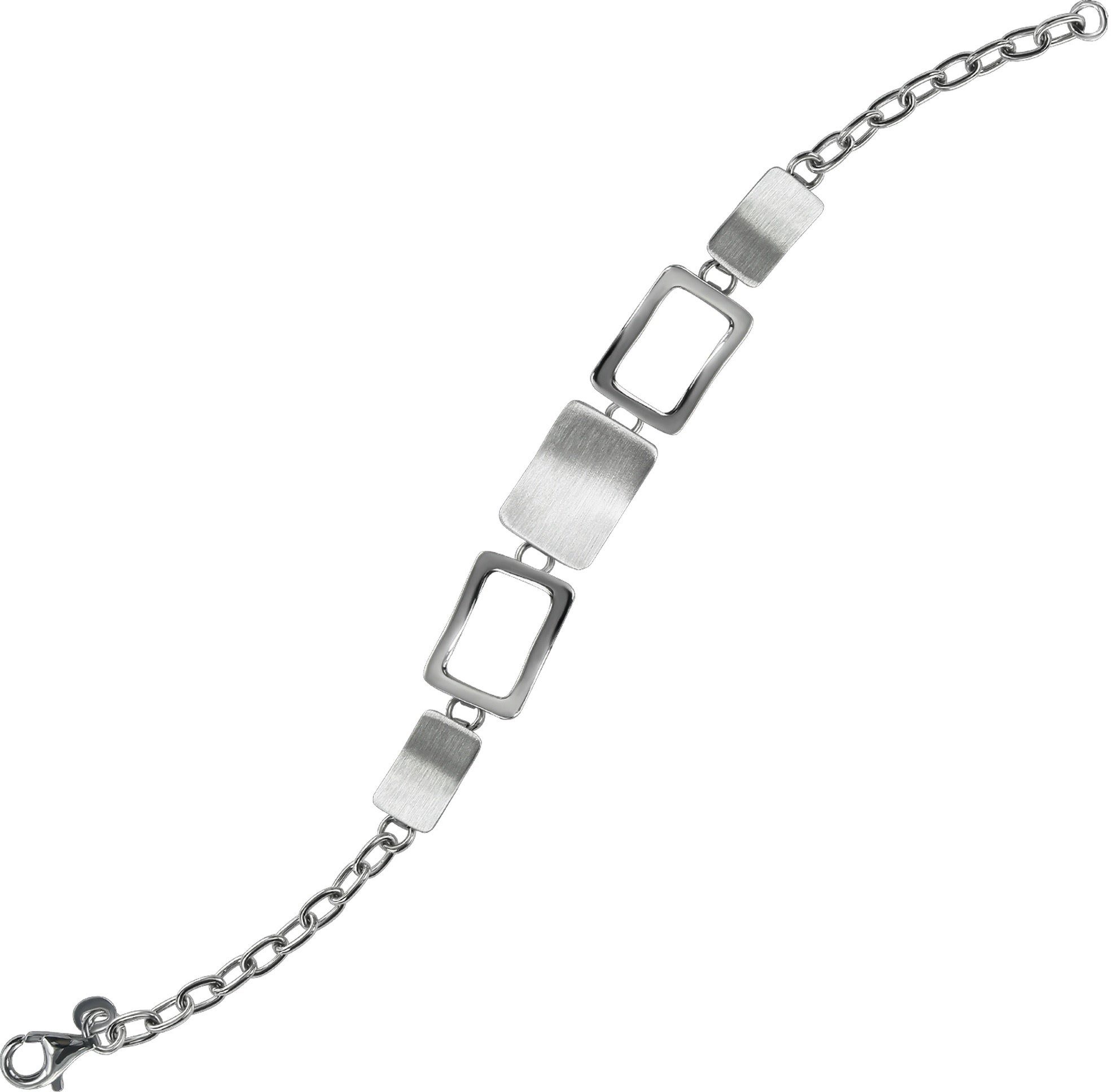 Balia Silberarmband Balia Damenarmband 925 Silber matt/glanz (Armband), Damen Armband (Square) ca. 20cm, 925 Sterling Silber, Farbe: silber