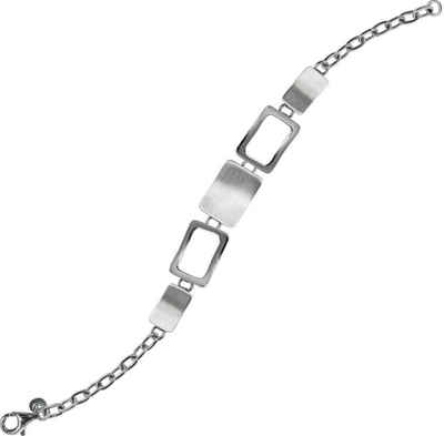 Balia Silberarmband Balia Damenarmband 925 Silber matt/glanz (Armband), Damen Armband (Square) ca. 20cm, 925 Sterling Silber, Farbe: silber