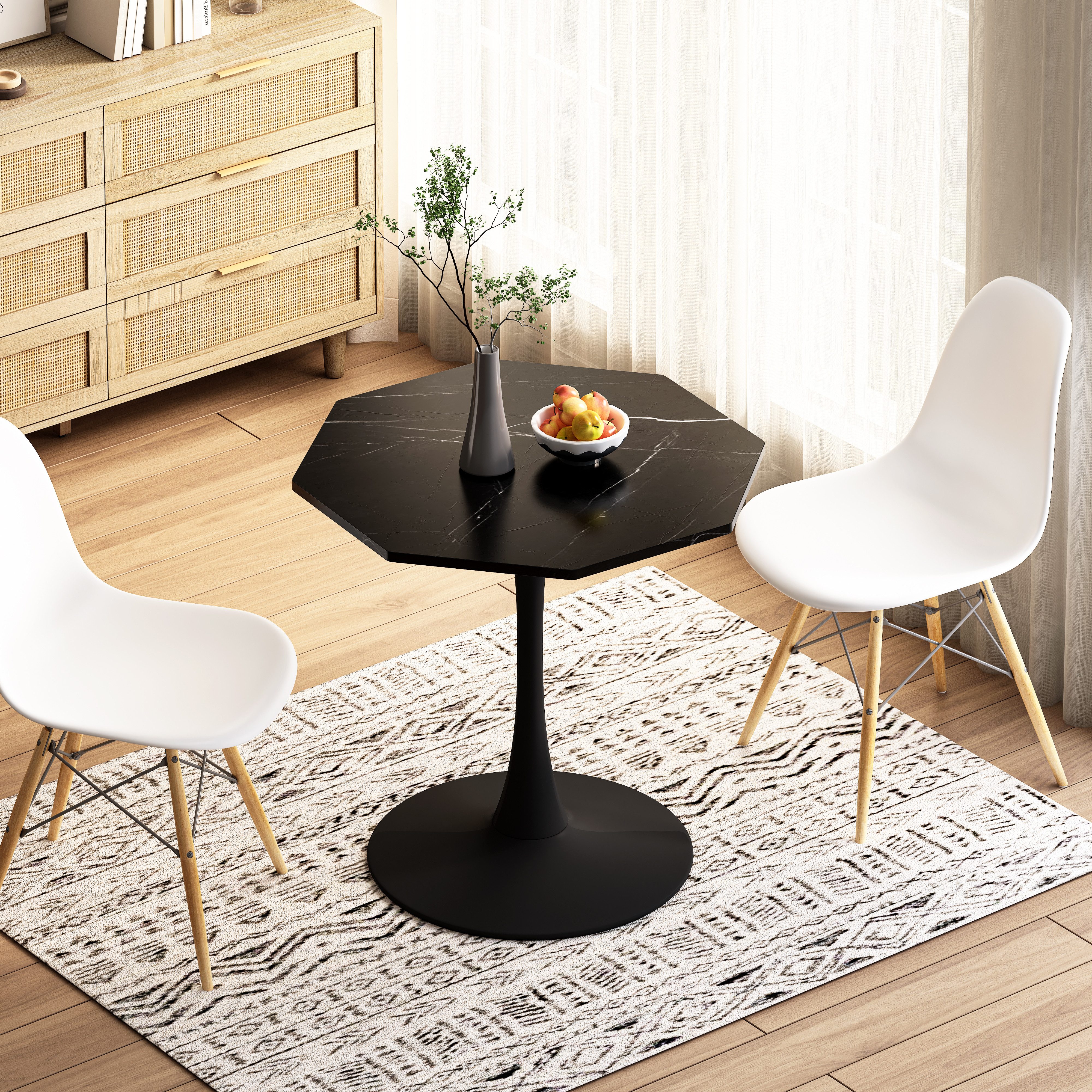 HAUSS SPOLE Esstisch 80×74cm Achtkantiger Couchtisch günstig online kaufen