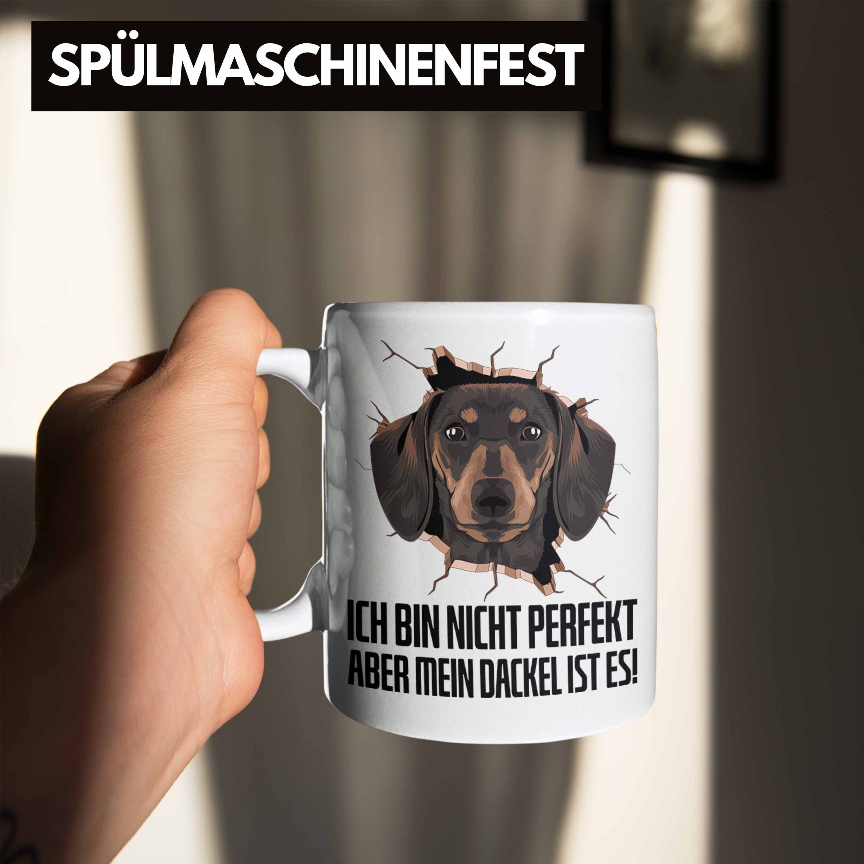 3D Dackel Geschenk für Trendation Kaffee-Becher Grafik Tasse Ich Weiss Dackelbesitzerin Tasse