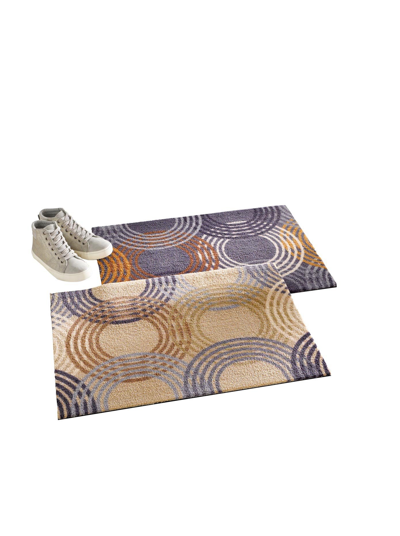 Fußmatte, rechteckig, Höhe 7 mm, Unterseite aus rutschhemmendem Latex