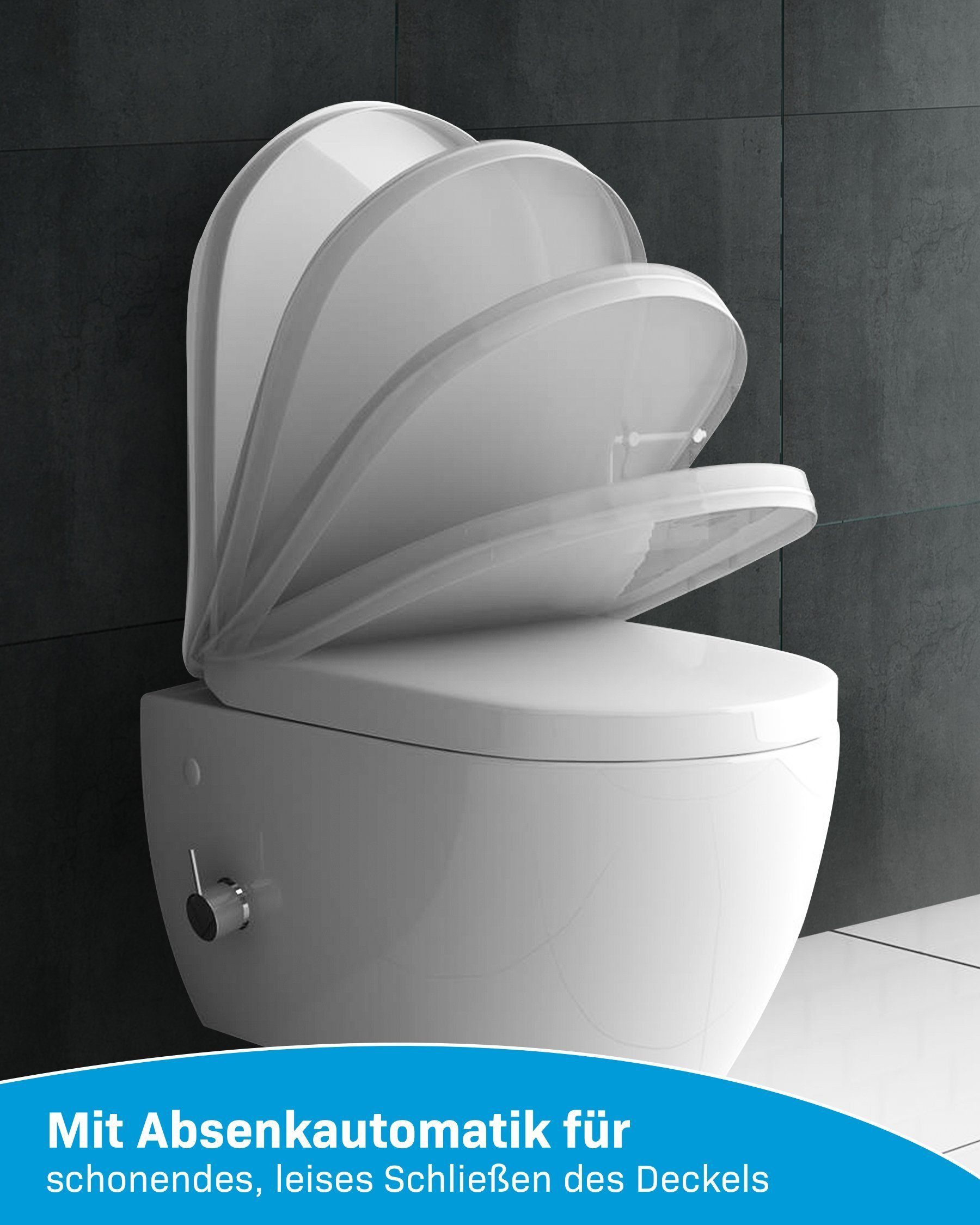 Alpenberger Tiefspül-WC - Spülrandloses WC mit Bidet Funktion und Einhebelarmatur, Wandmontage, Abgang Waagerecht, Toilette Komplett Set Passend zu Geberit, Dusch WC - Taharet WC - Made in EU