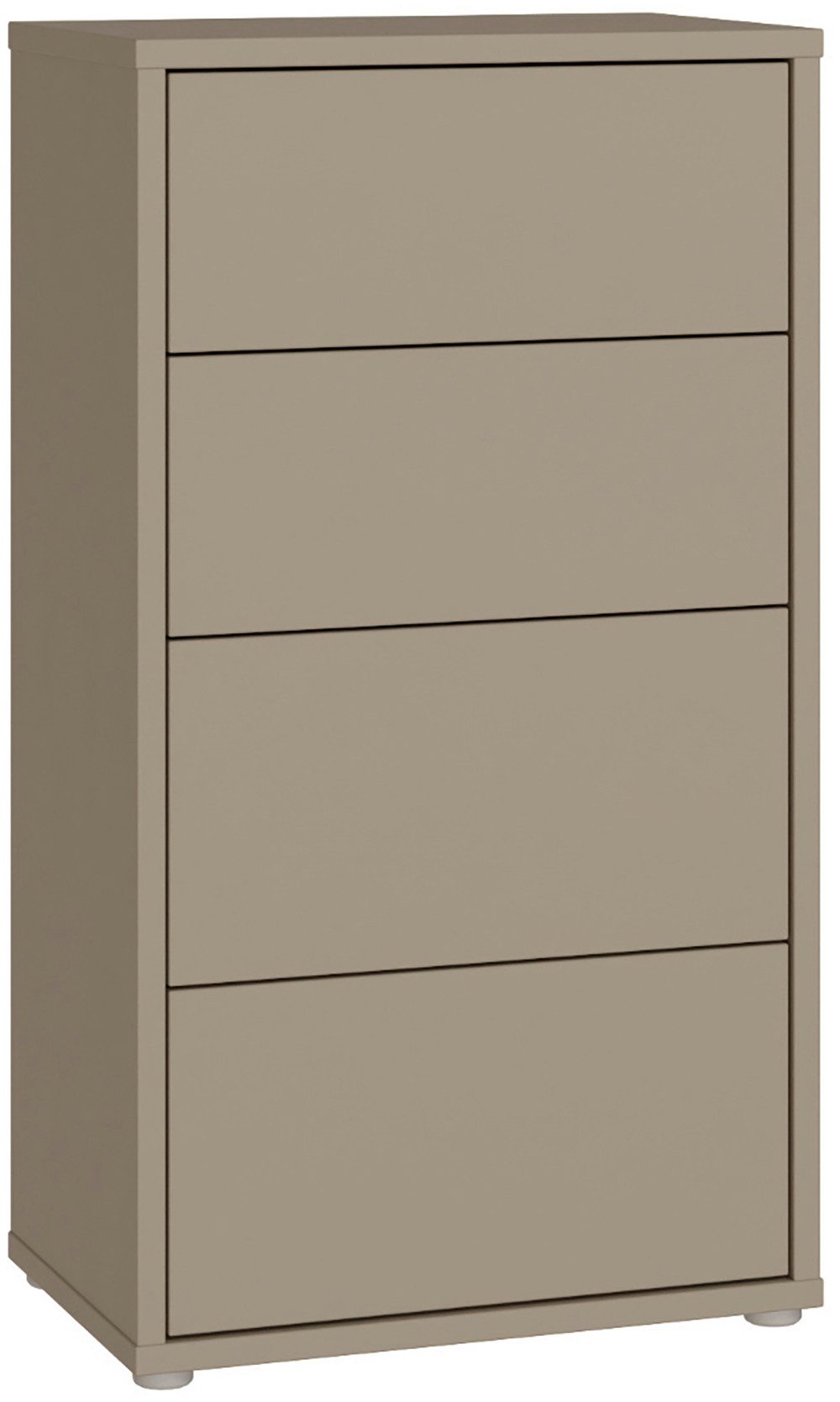 FORTE Kommode Alice Springs, Kommode Höhe 99,1 cm, 4 Schubkästen, Schubkästen mit Vollauszug, Grifflos, Push to open