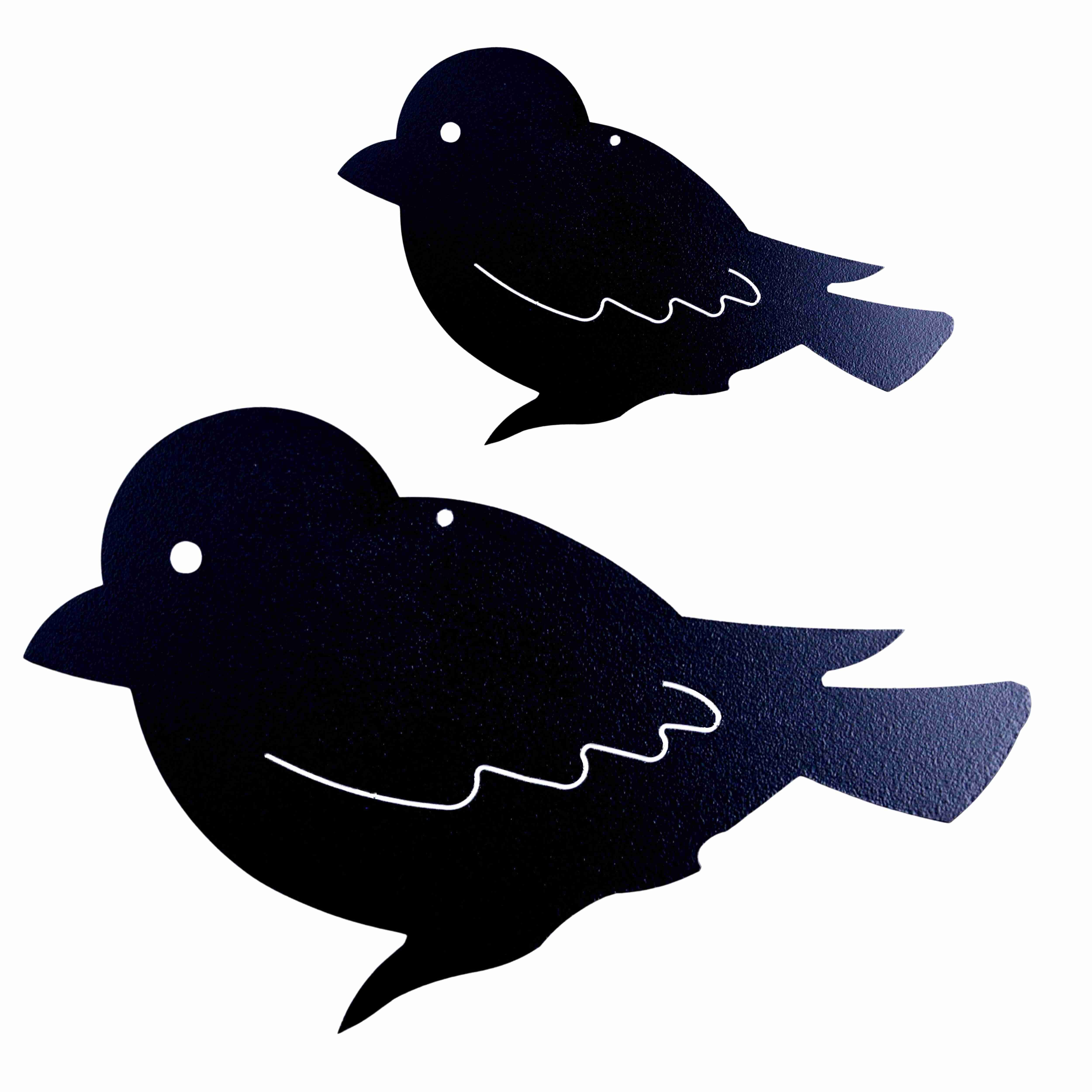 Rostikal Hängedekoration Metall Vogel, echter Rost oder schwarz beschichtet