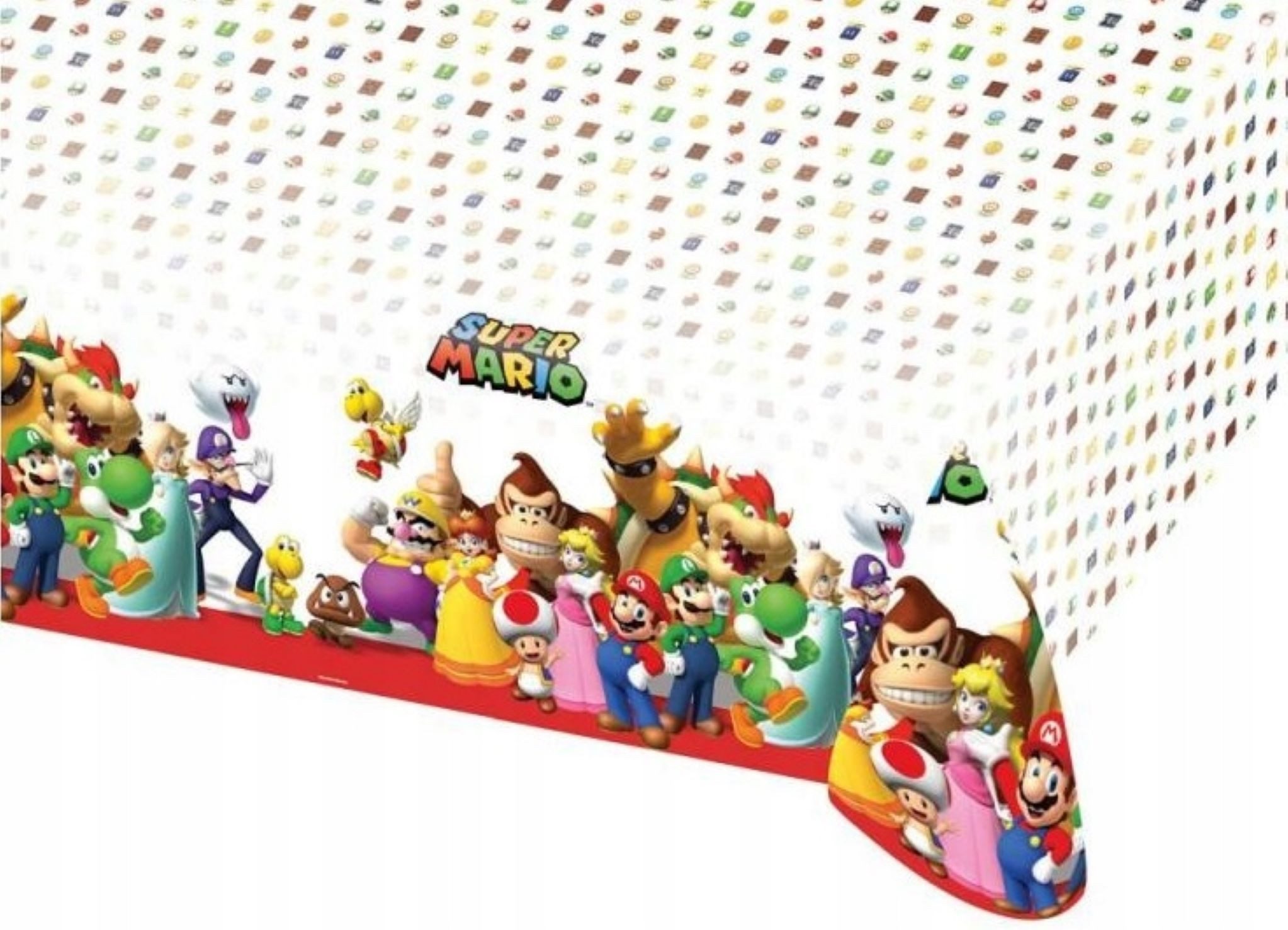 Festivalartikel Tischdecke Super Mario Tischdecke für Geburtstagsfeiern, 120x180 cm