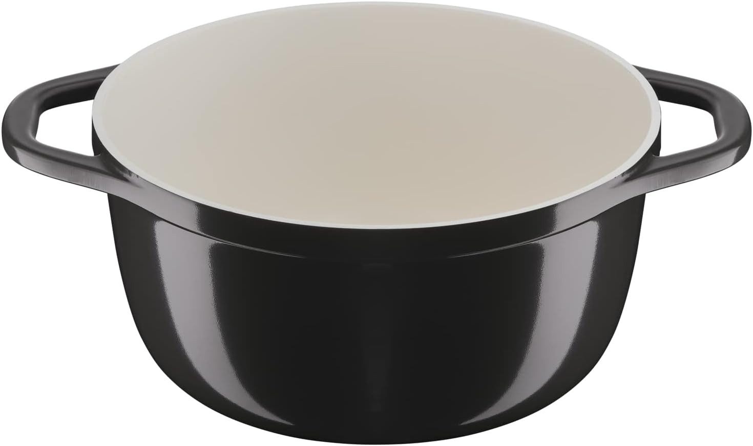 Tefal Kochtopf Schmortopf rund 24cm 4,7L Aluminiumguss leicht Induktion mit Deckel, Aluminium (1-tlg), 3x leichter als Gusseisen, Keramikbeschichtung, Induktion – Bild 4 von 5