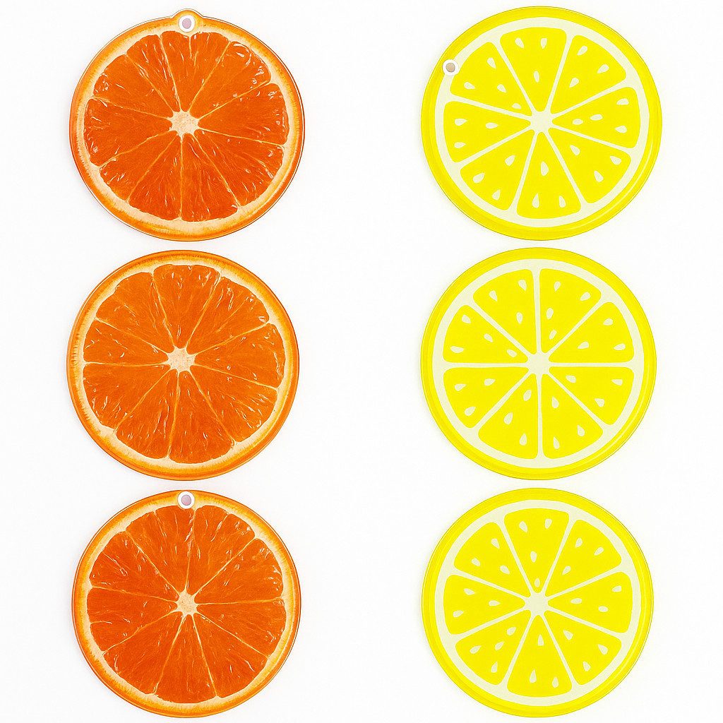 hausleben Kühlpad Wiederverwendbare Gelpads im Frucht-Design - Ø 12 cm, 6-tlg., Wiederverwendbar