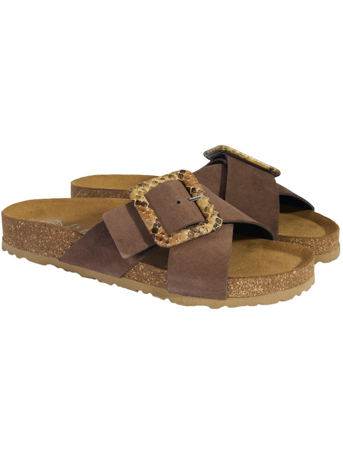 Desa Damen-Slipper – Obermaterial aus Wildleder, Lederfutter, flacher Absa Slipper