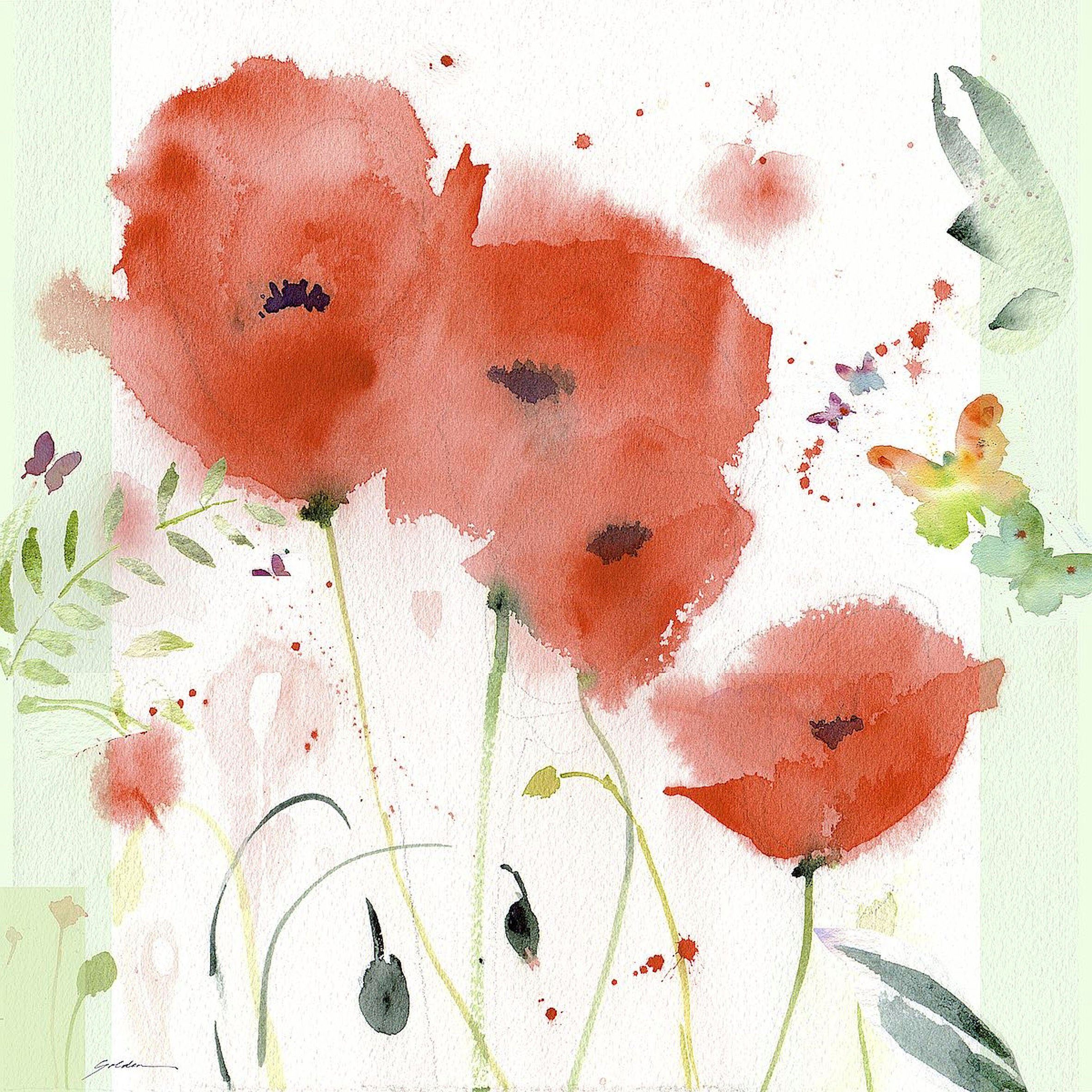 my home Kunstdruck »S. GOLDEN / Mohnblumen«, (1 Stück)-Otto