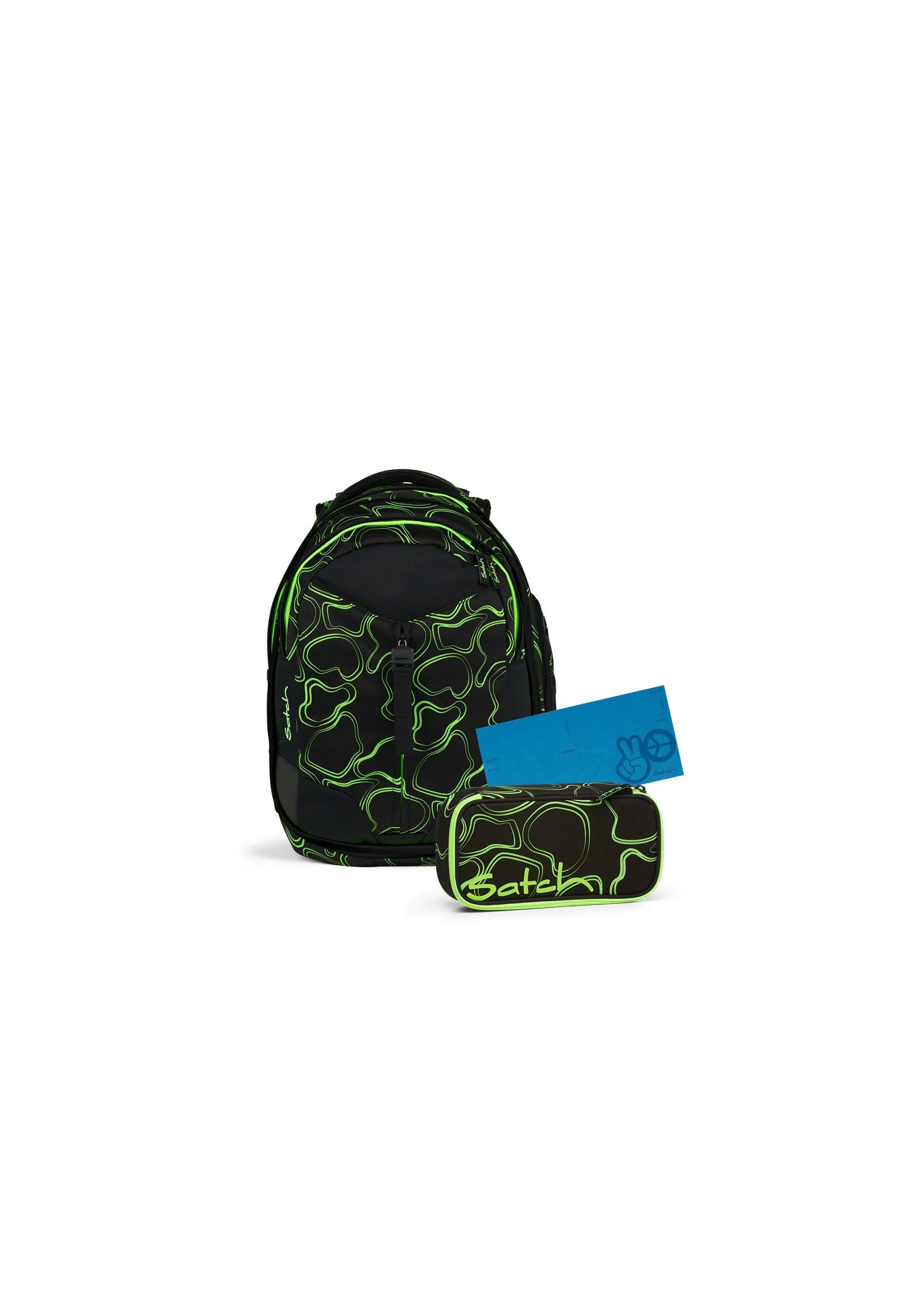 Satch Schulranzen match Bundle (3-tlg., 3-teiliges Set), größenverstellbares Rückensystem