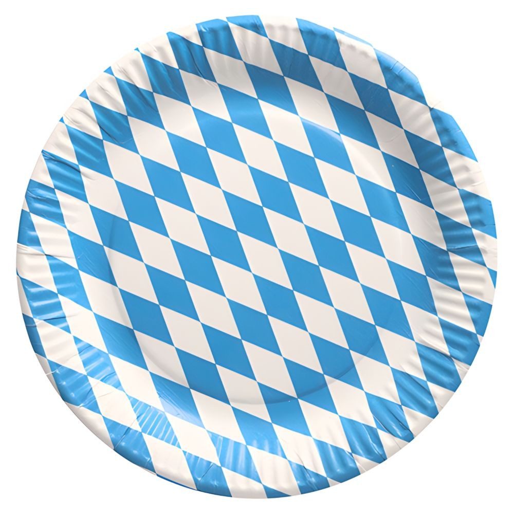PAPSTAR Pappteller Teller, Pappe rund Ø 23 cm Bayrisch Blau 50 Stk