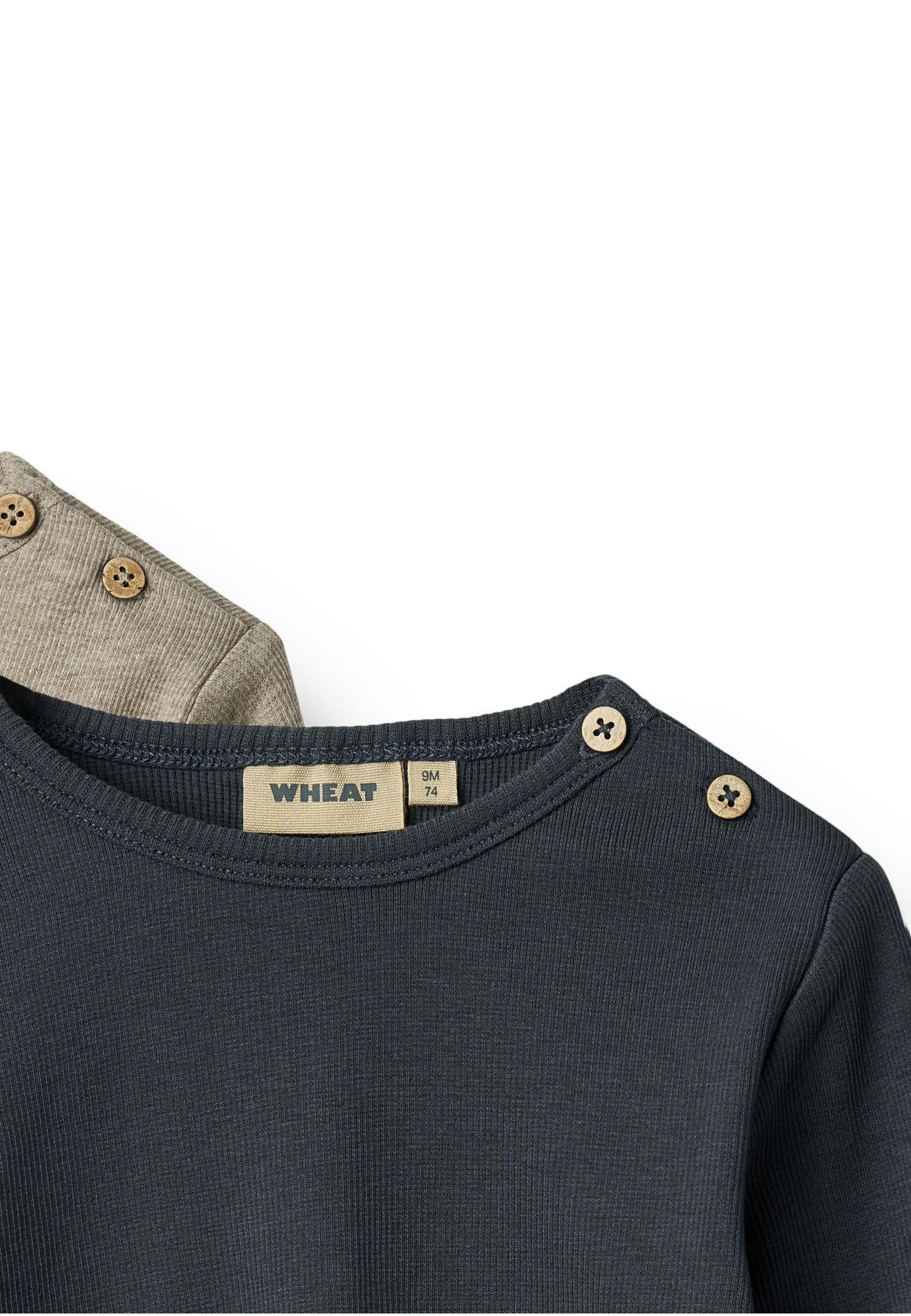 WHEAT Longsleeve WHEAT 2 Rib T-Shirt L/S Milo (1-tlg)