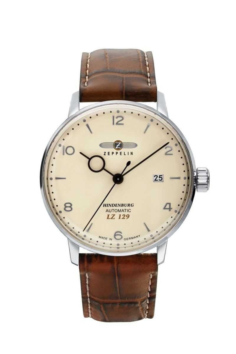 ZEPPELIN Automatikuhr Hindenburg LZ129 Fliegeruhr 8062-5 Lederband 40 mm, Made in Germany