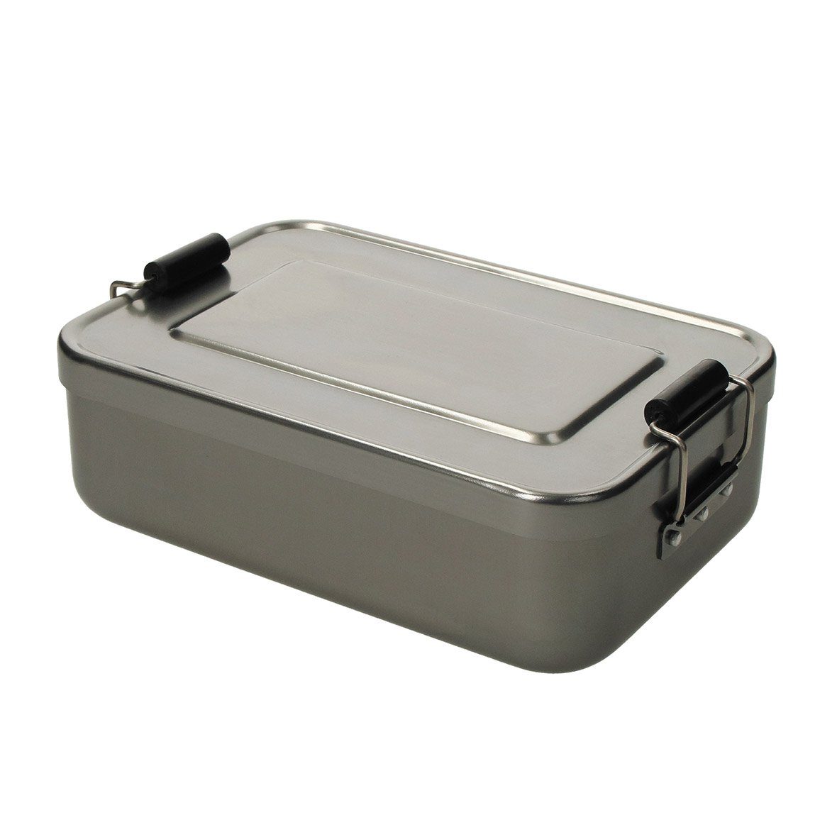 elasto Aufbewahrungsbox Aluminium (1x Lunchbox Aluminium), Brotbox mit Deckel für Kinder – Bild 4 von 5