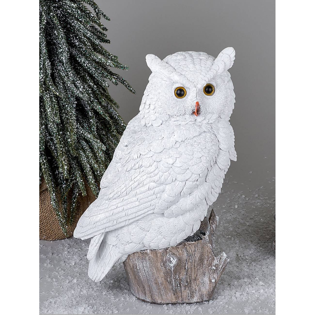 formano Dekofigur Winterzeit, Farbe: Weiß, Motiv: Eule günstig online kaufen