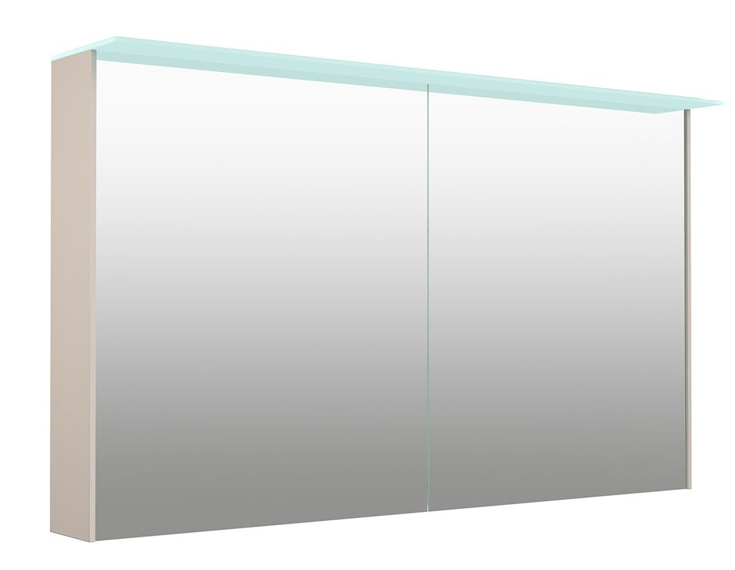Einlegeböden bieten für 6 welltime Spiegelschrank Stauraum mit Gegenstände Ihre Badmöbel, verspiegelt, LED-Beleuchtung, doppelseitig D-Line reichlich persönlichen