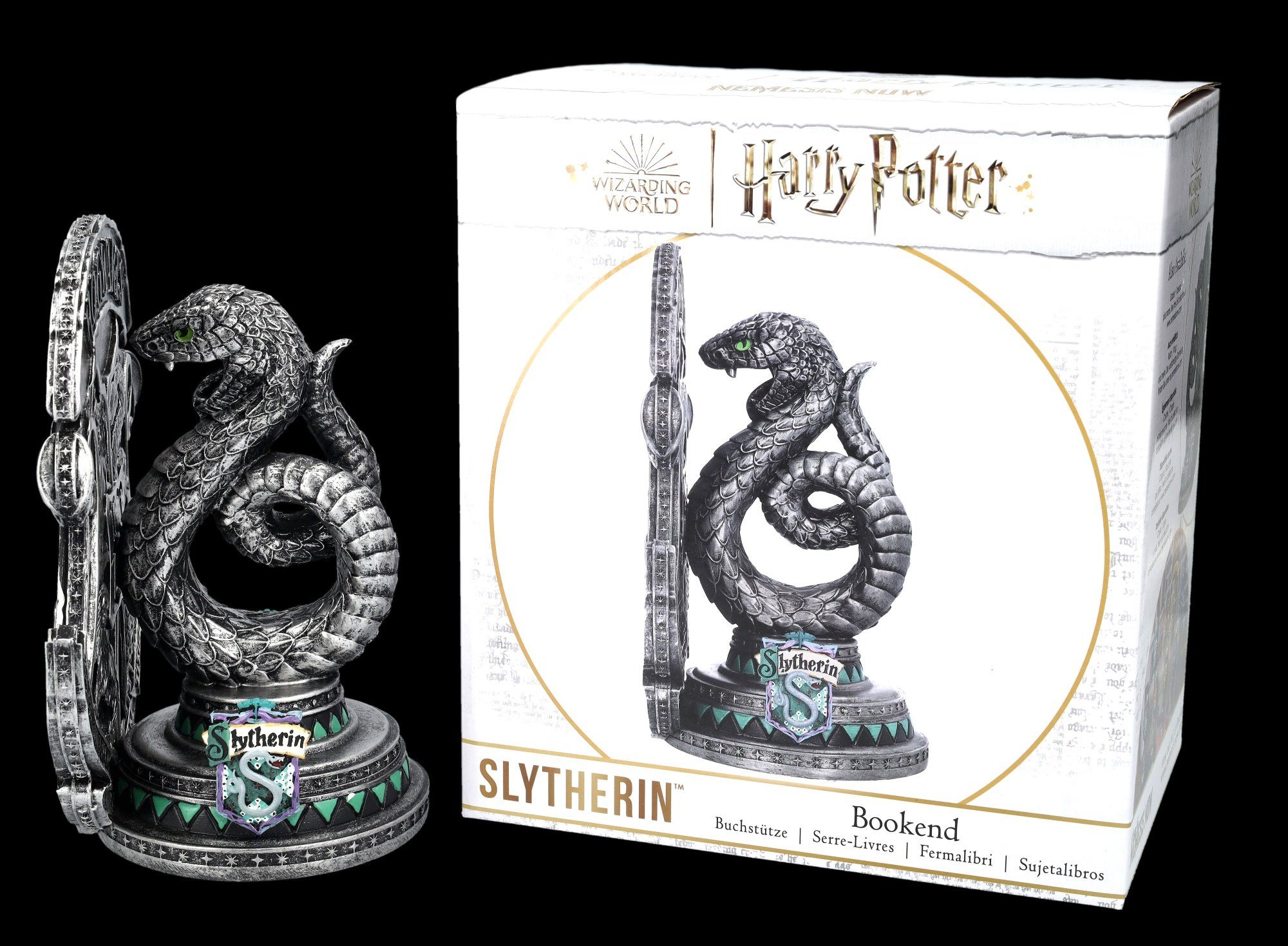 Figuren Shop GmbH Buchstütze Buchstütze Harry Potter - Slytherin - Fantasy Film Merchandise (1 St)