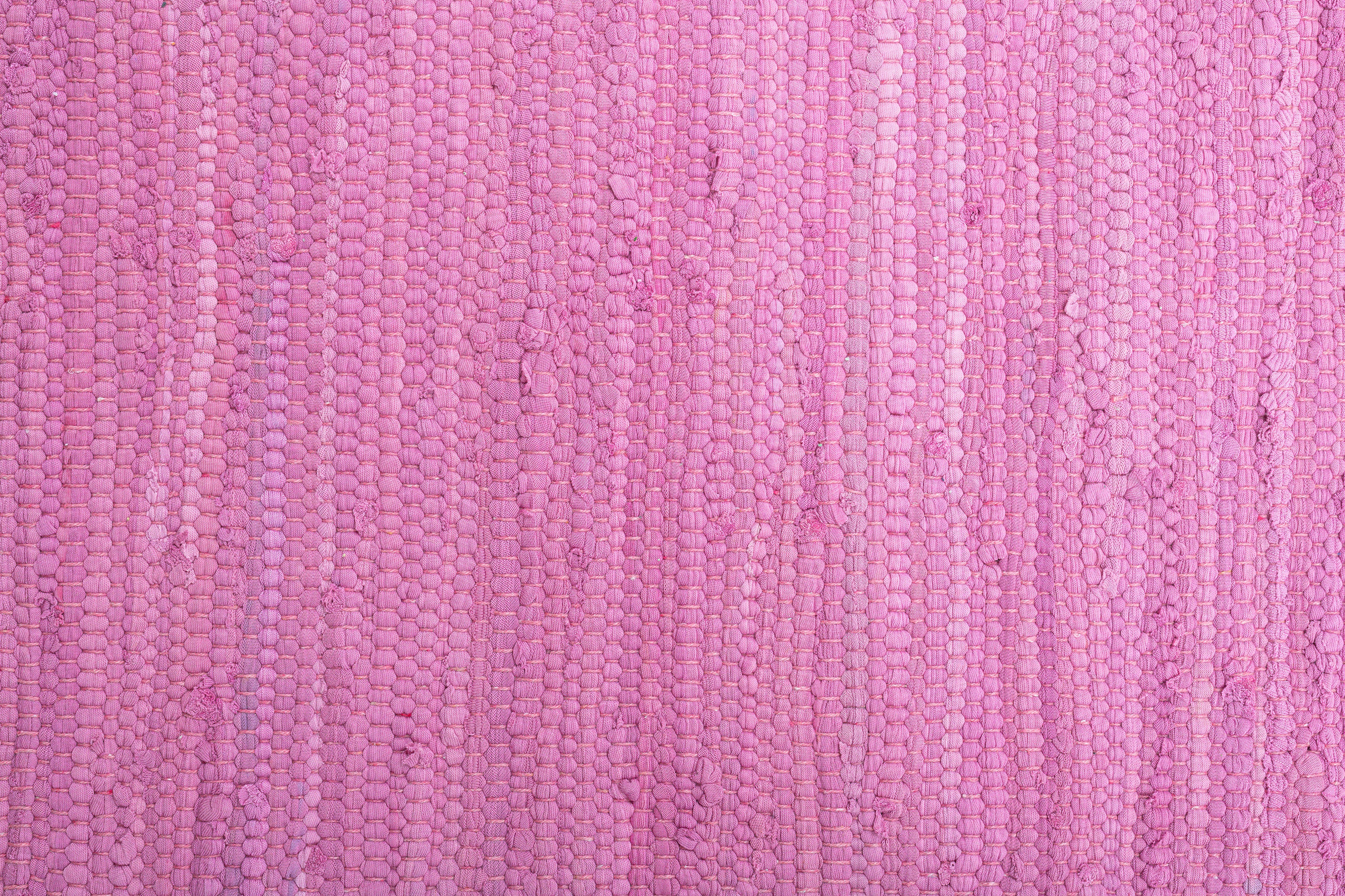 beere Baumwolle, Höhe: Happy Cotton, 5 THEKO, rechteckig, handgewebt, mit Handweb Fransen Flachgewebe, Teppich Teppich, mm, reine