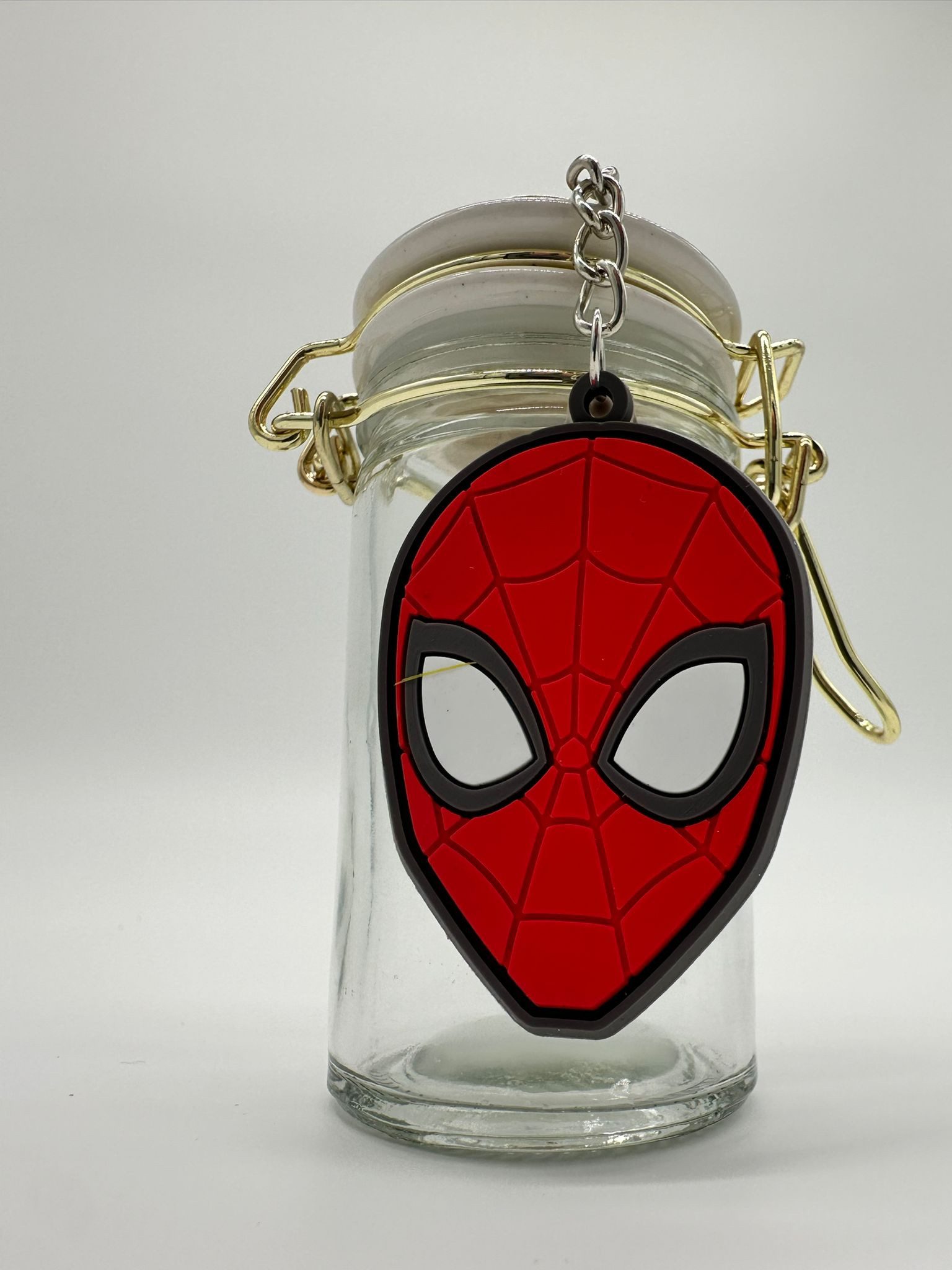 MARVEL Schlüsselanhänger Schlüsselanhänger Marvel Spiderman Kopf, Schlüsselanhänger Haustierschlüsselanhänger Geschenk Hund Frau Herren