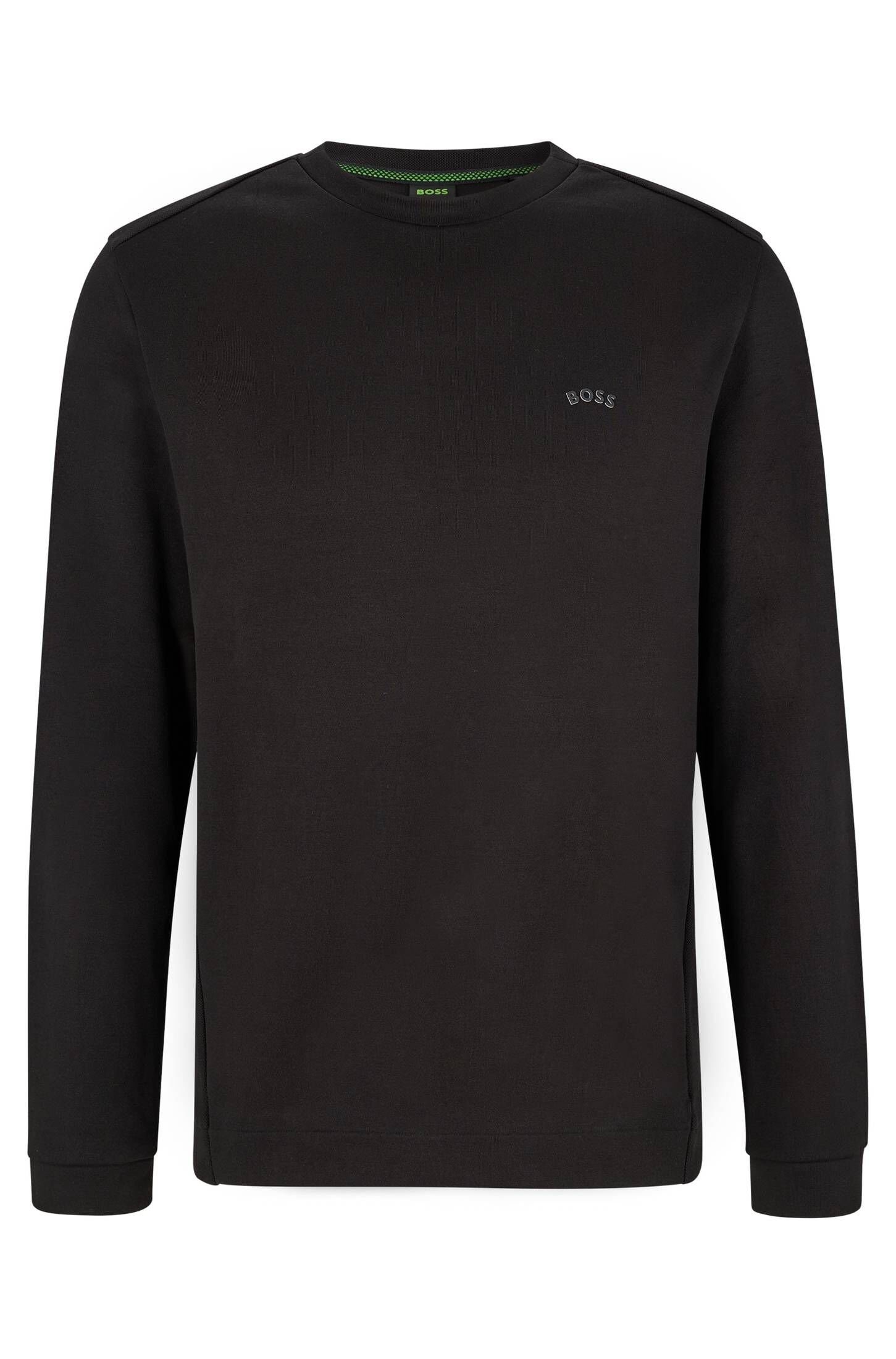 BOSS Sweatshirt Herren Sweatshirt SALBO CURVED (1-tlg) schwarz (15)