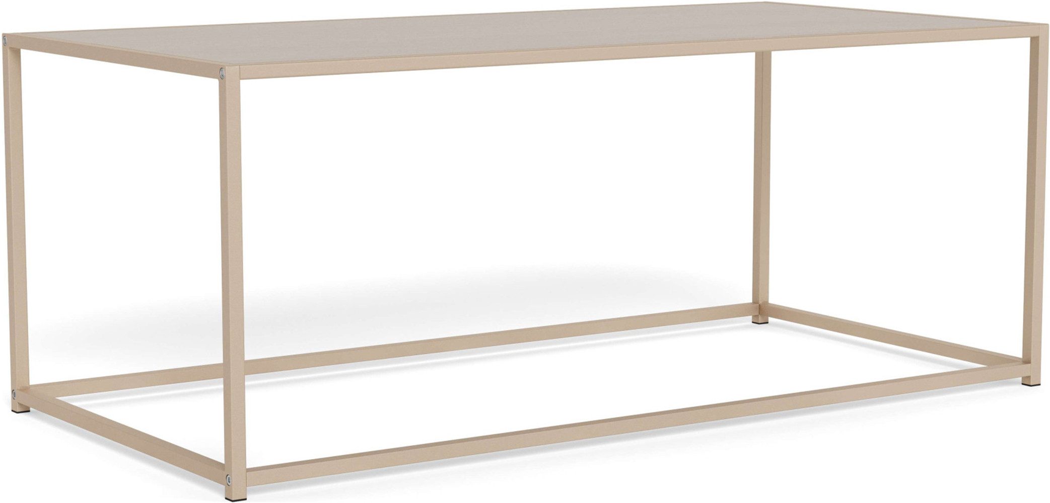 ACTONA GROUP Couchtisch Seaford Kaffeetisch, Wohnzimmertisch, Rechteckiger Couchtisch, grau, mit Stahlgestell, 100x50x40 cm.