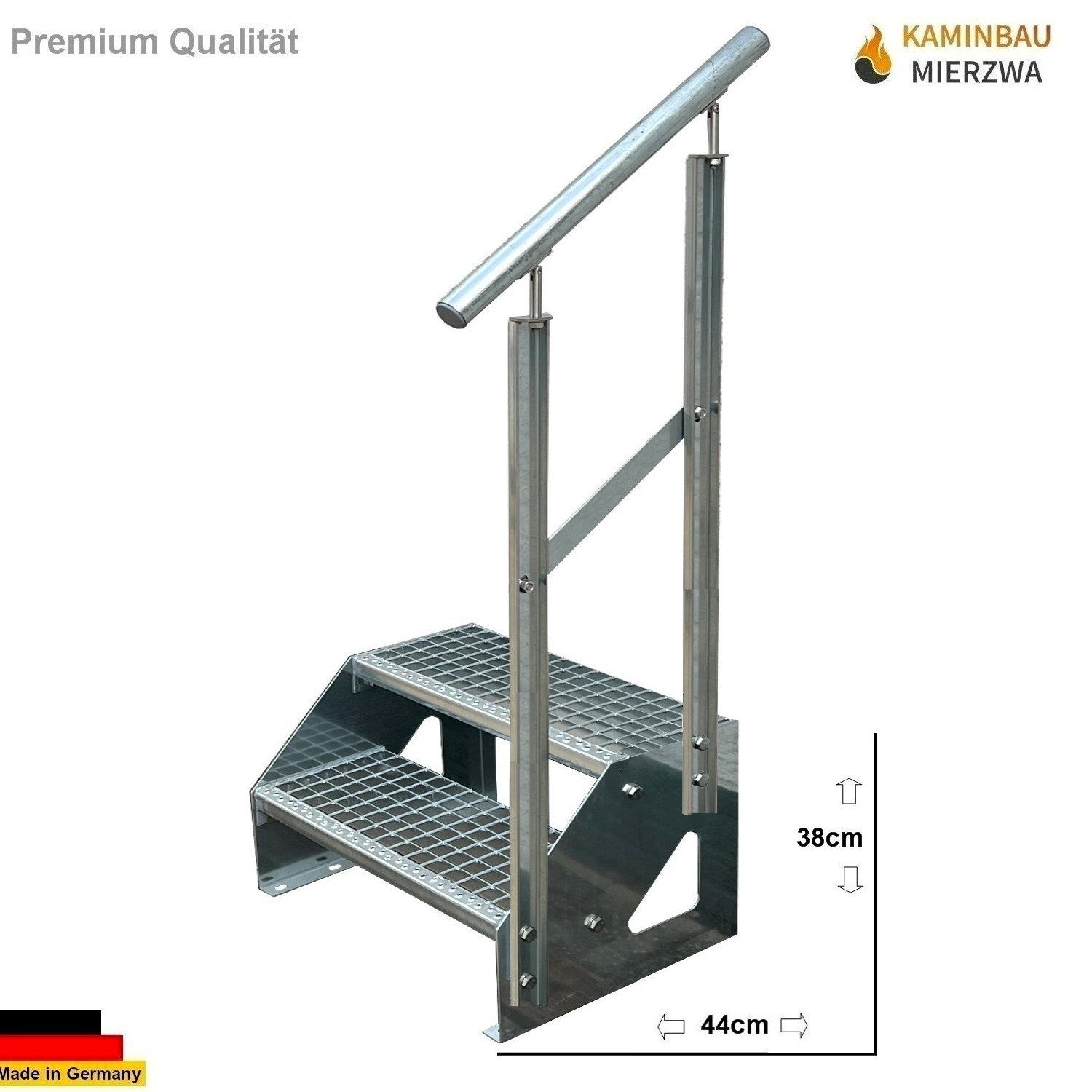 Kaminbau Mierzwa Außentreppe Premium Treppe Verzinkt günstig online kaufen