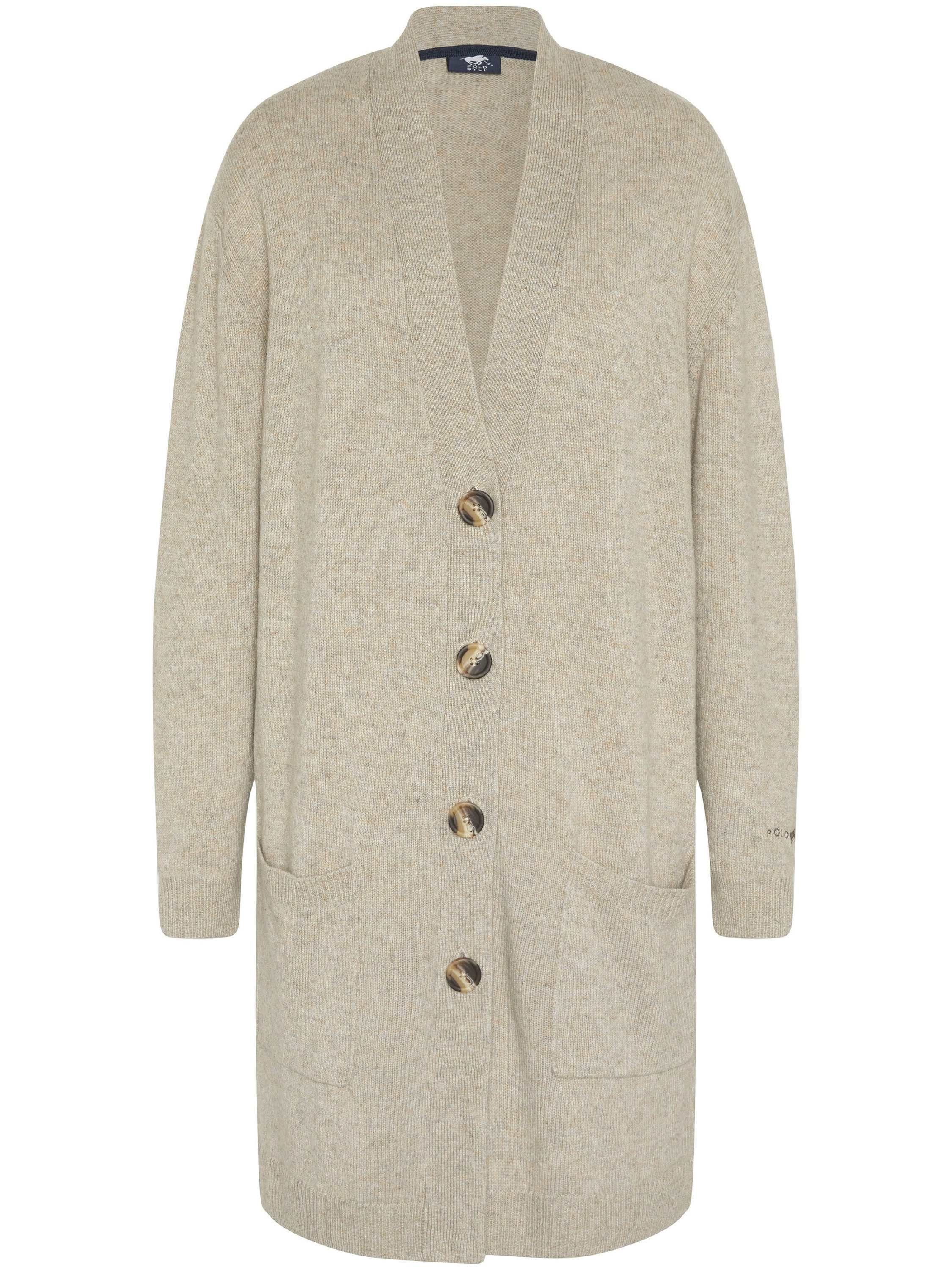 Polo Sylt Strickjacke mit langem Schnitt und Taschen günstig online kaufen