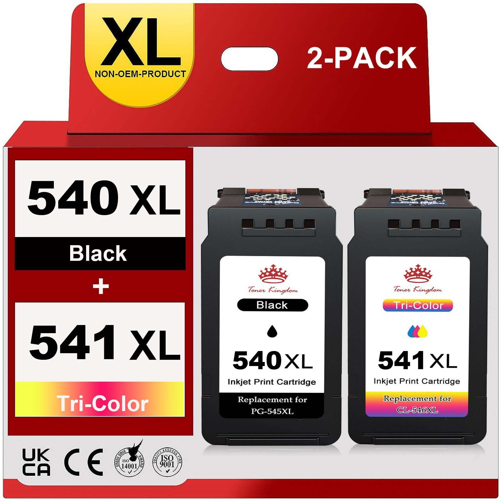 Toner Kingdom 2er pack Druckerpatrone für Canon PG-540XL CL-541XL TS5150 TS5151 Tintenpatrone (2-tlg., TS5150 TS5151)