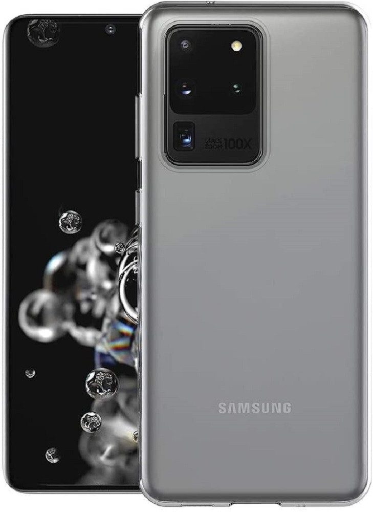 Wisam Smartphone-Hülle Wisam® Schutzhülle für Samsung Galaxy S20 Ultra 6,9" Silikon Clear 17,53 cm (6,9 Zoll)