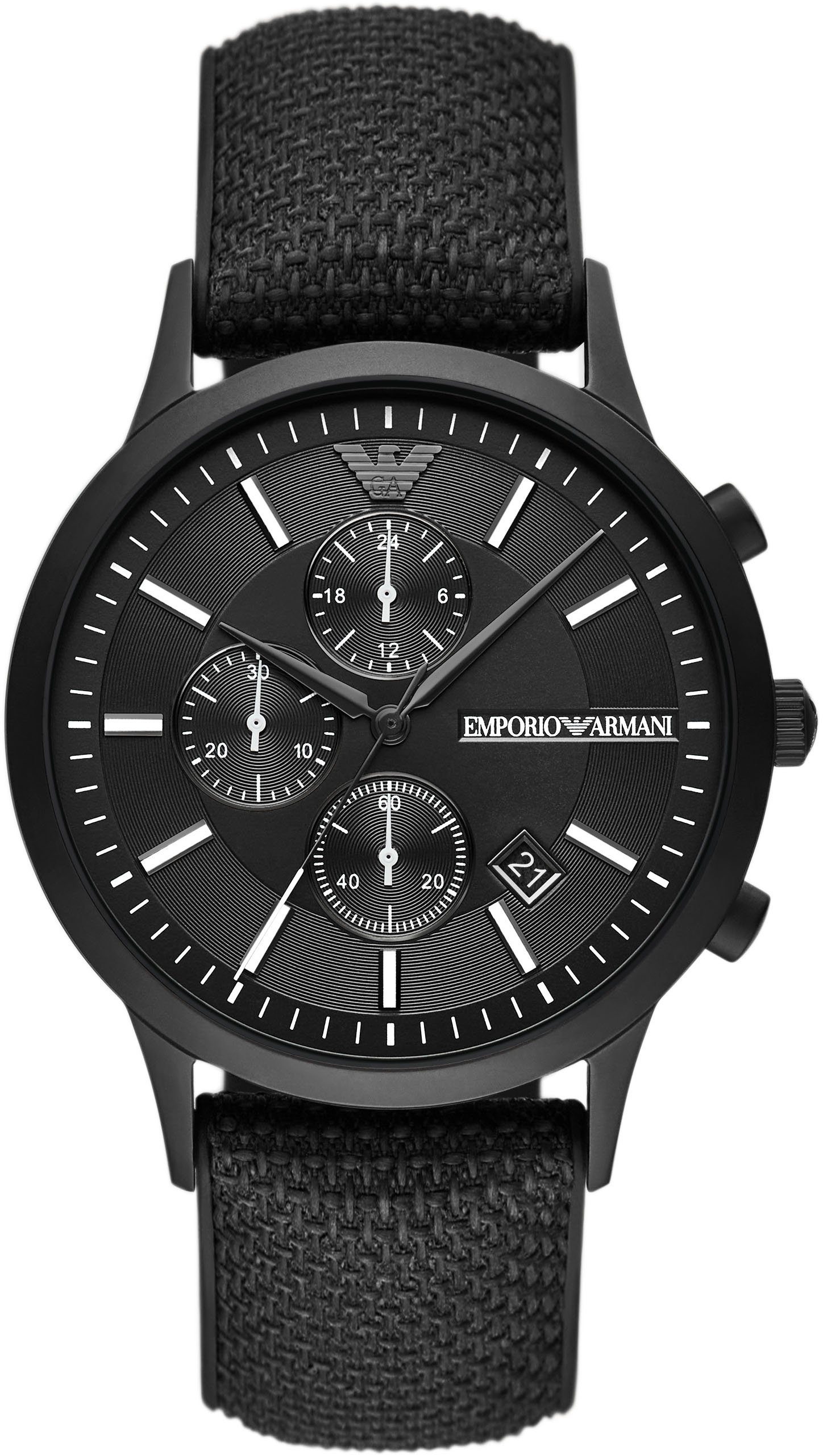 Emporio Armani Chronograph AR11457, Quarzuhr, Armbanduhr, Herrenuhr, Stoppfunktion, Datum, analog