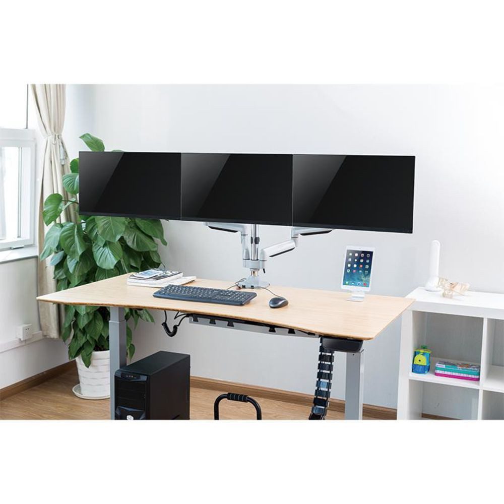 LogiLink Monitor-Halterung BP0052, (3-fach Monitorhalterung 13-32" Aluminium 2x Gasdruckfeder)