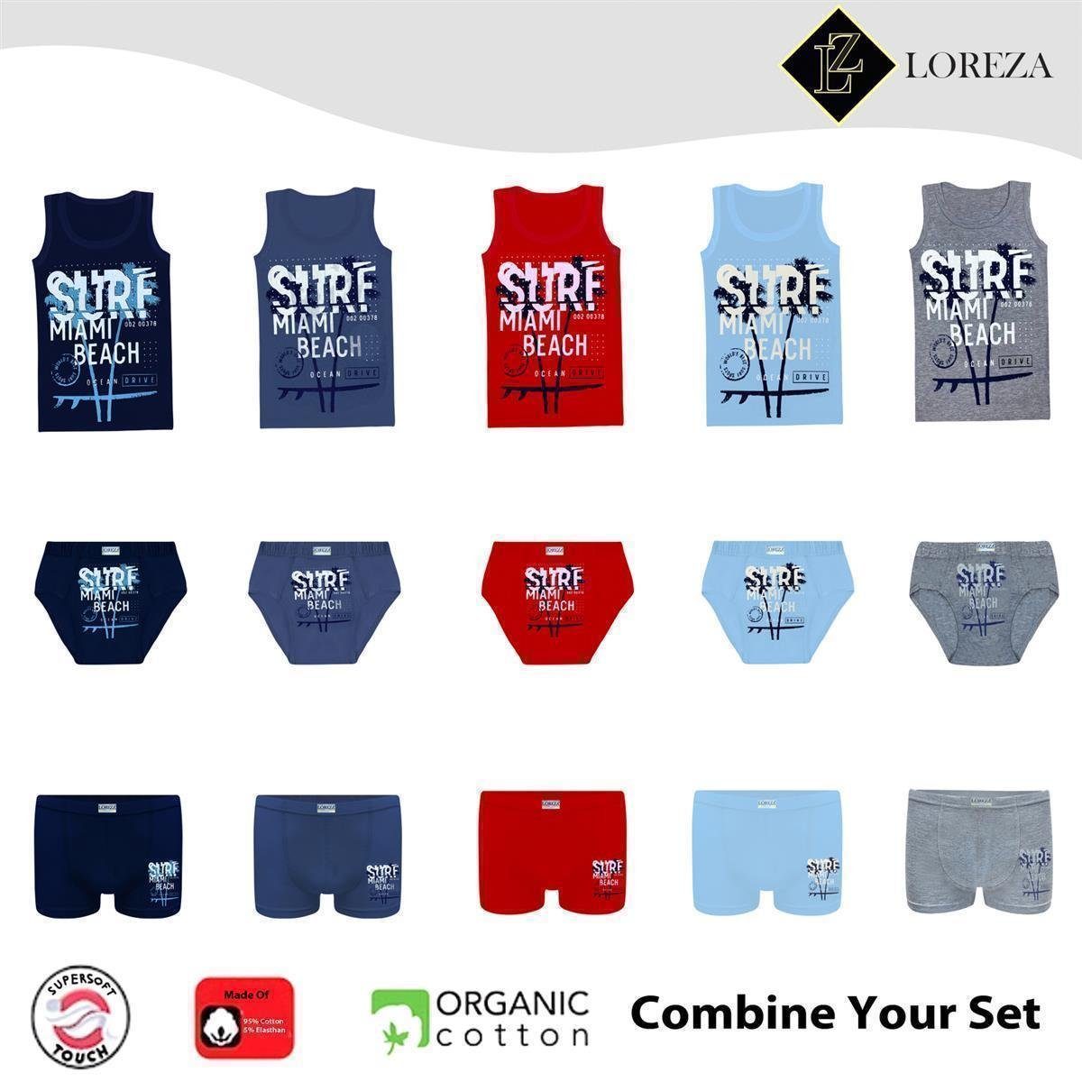 LOREZA Slip 10er Set Jungen Slips- Surf - Bunt (Set, 10-St)