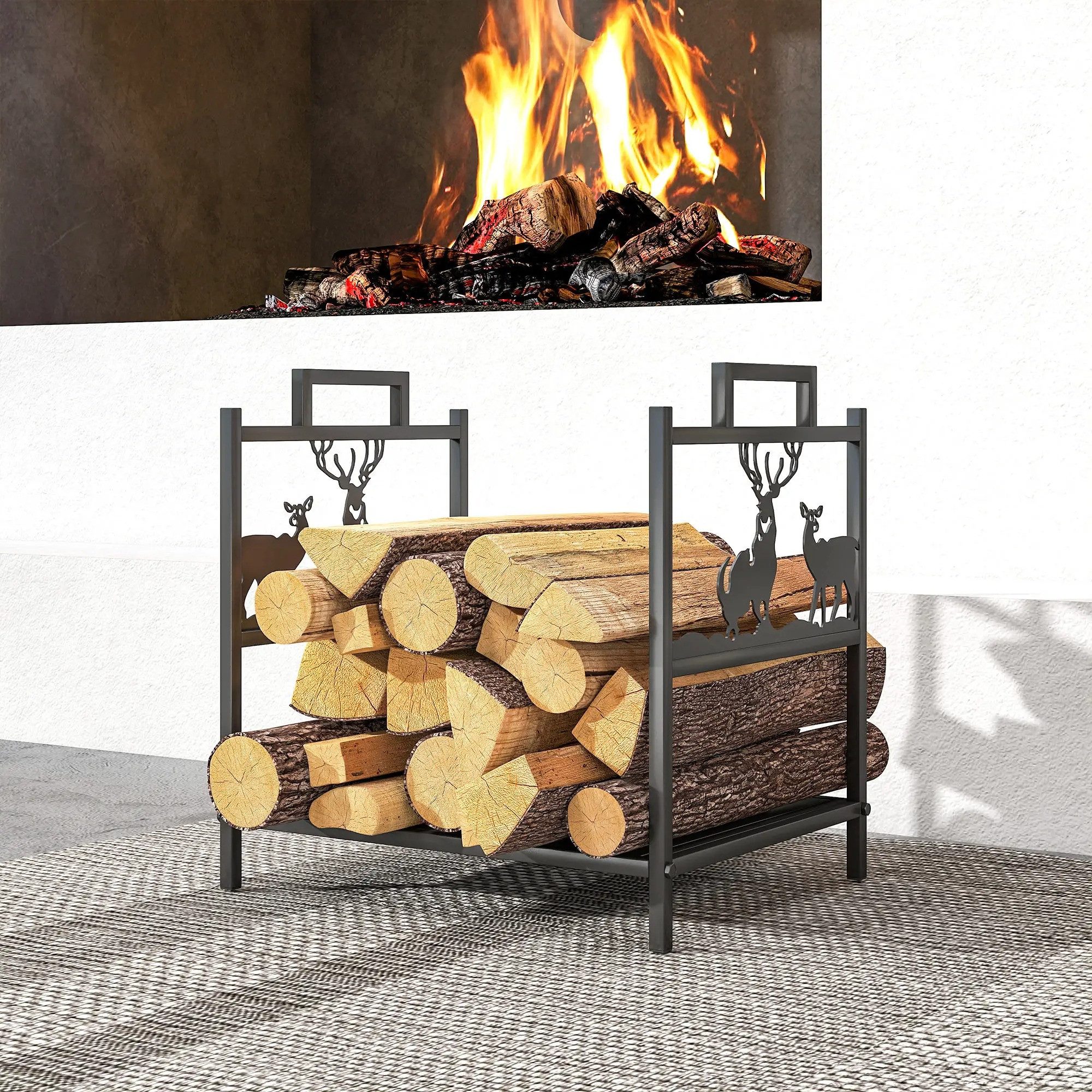 BlingBin Kaminholzregal Kaminholzständer Brennholzregal Feuerholzablage für günstig online kaufen