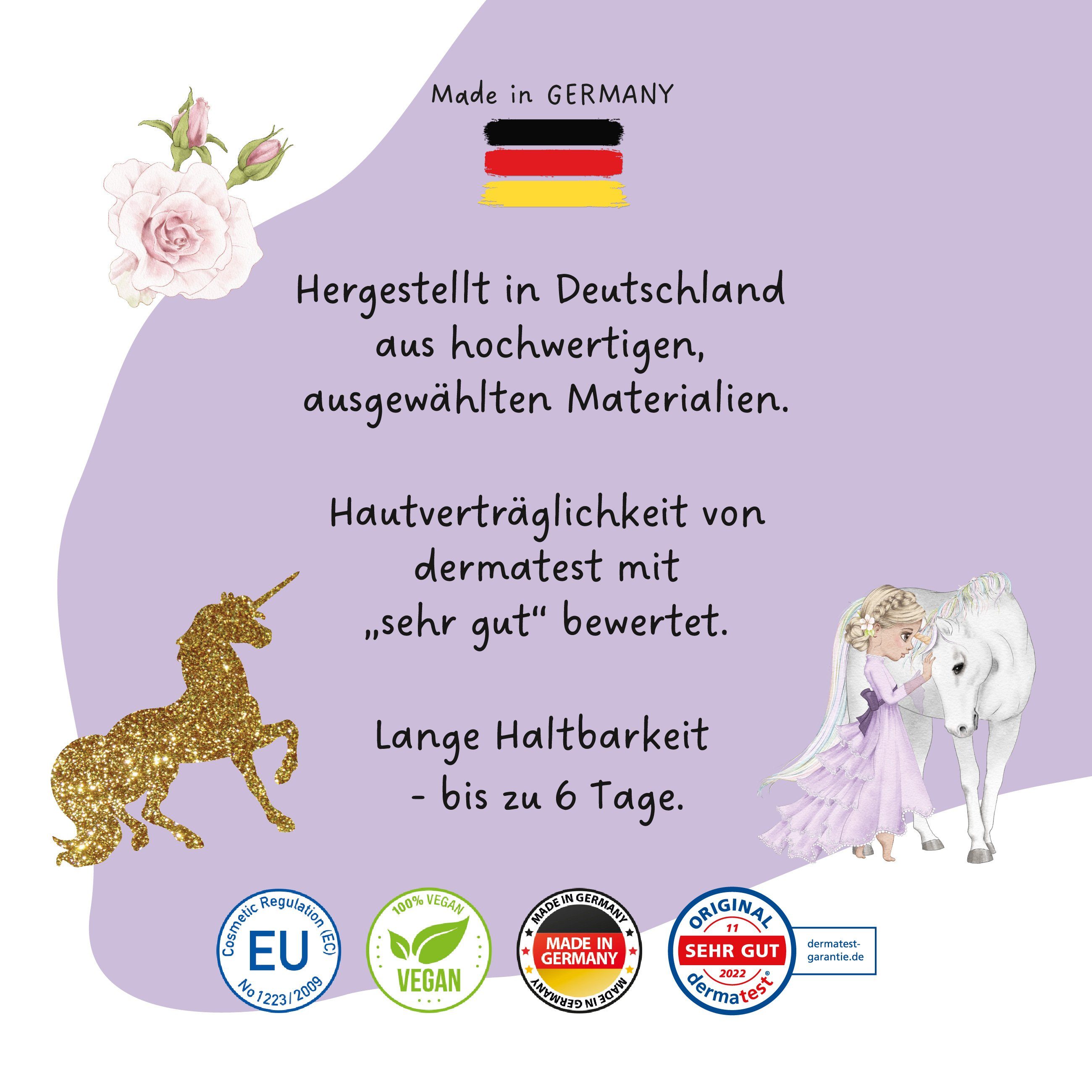 PAPIERDRACHEN Kindertattoo Papierdrachen Hautfreundliche Metallic-Tattoos, Die Tattoos sind vegan und in Deutschland hergestellt und geprüft