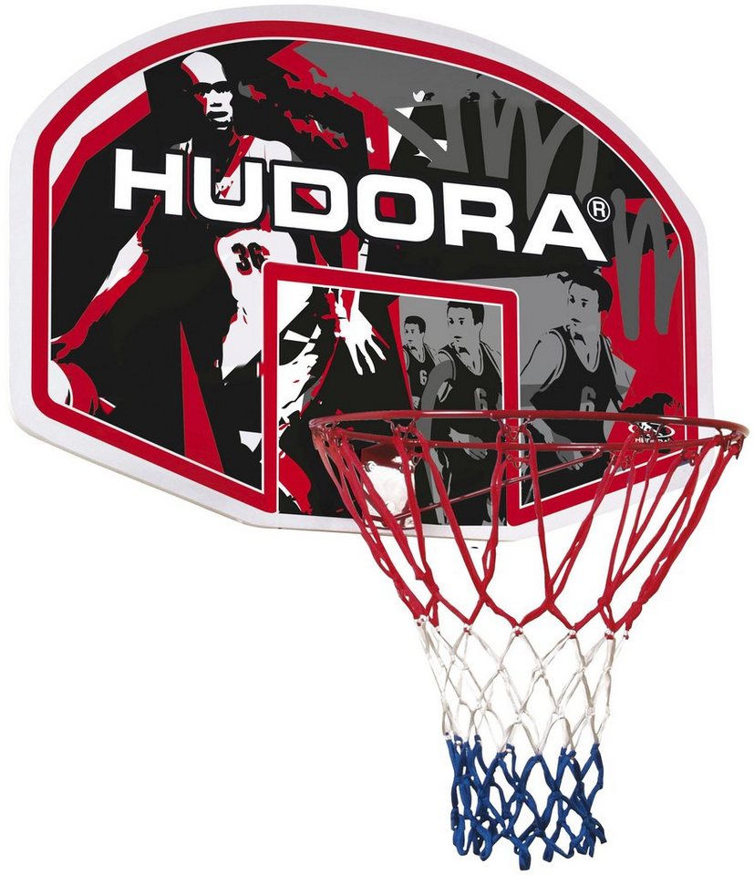 Hudora Basketballkorb Hudora In-/Outdoor (Set, Basketballkorb mit Basketball-Board),  Basketballbrett aus ABS-Kunststoff, Brettmaß 90x60 cm