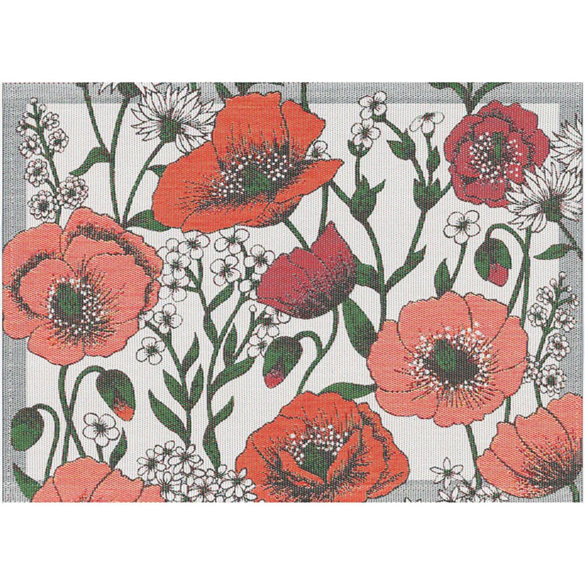 EKELUND MASTER WEAVERS 1692 Tischdecke ekelund tischset platzset blomsterfält 35 x 48 cm 100% Bio-Baumwolle