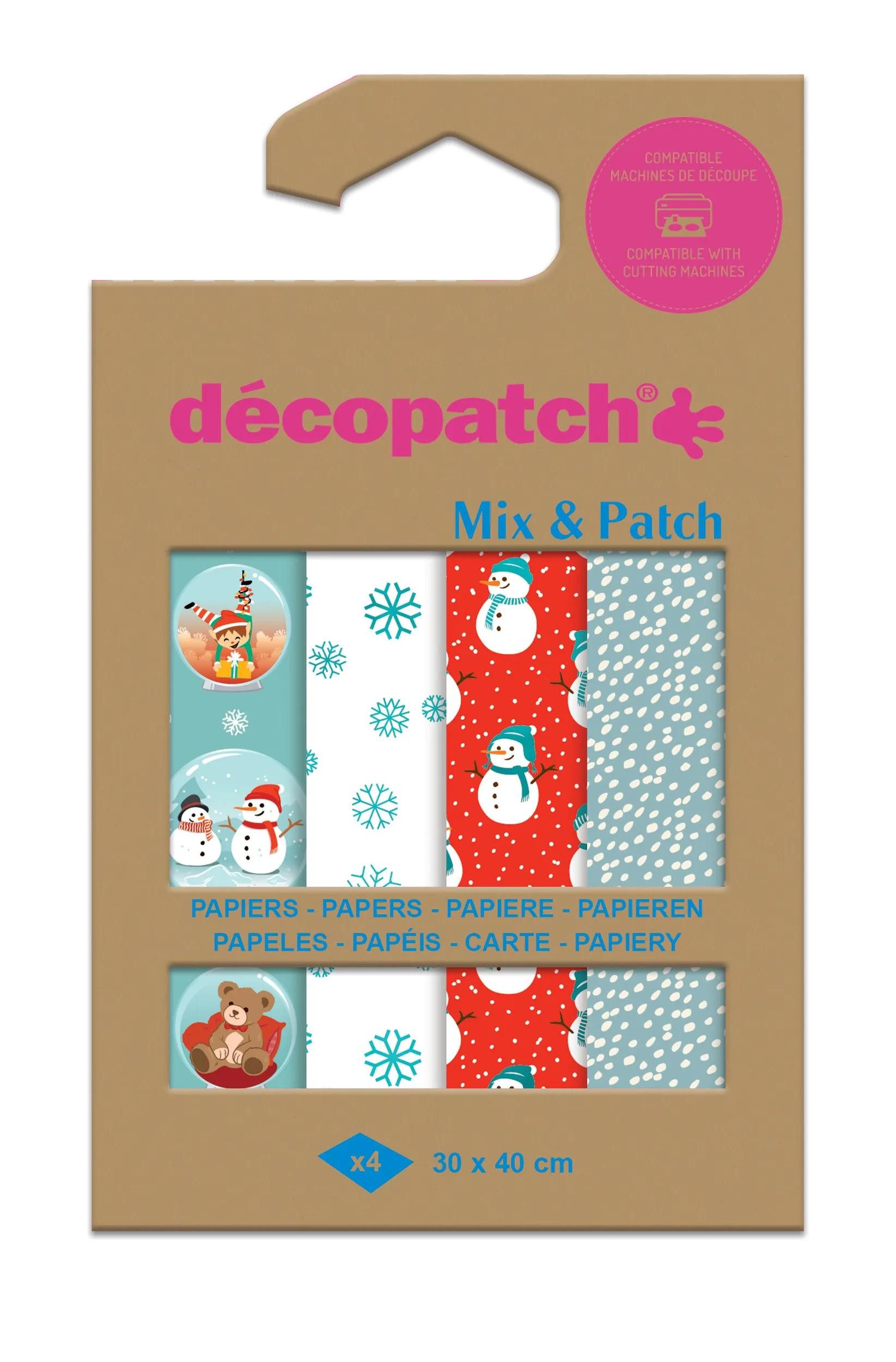 CLAIREFONTAINE Bastelkartonpapier 6x Mix&Patch Frostiges Weihnachtsfest DP053C, Sortierung Papier